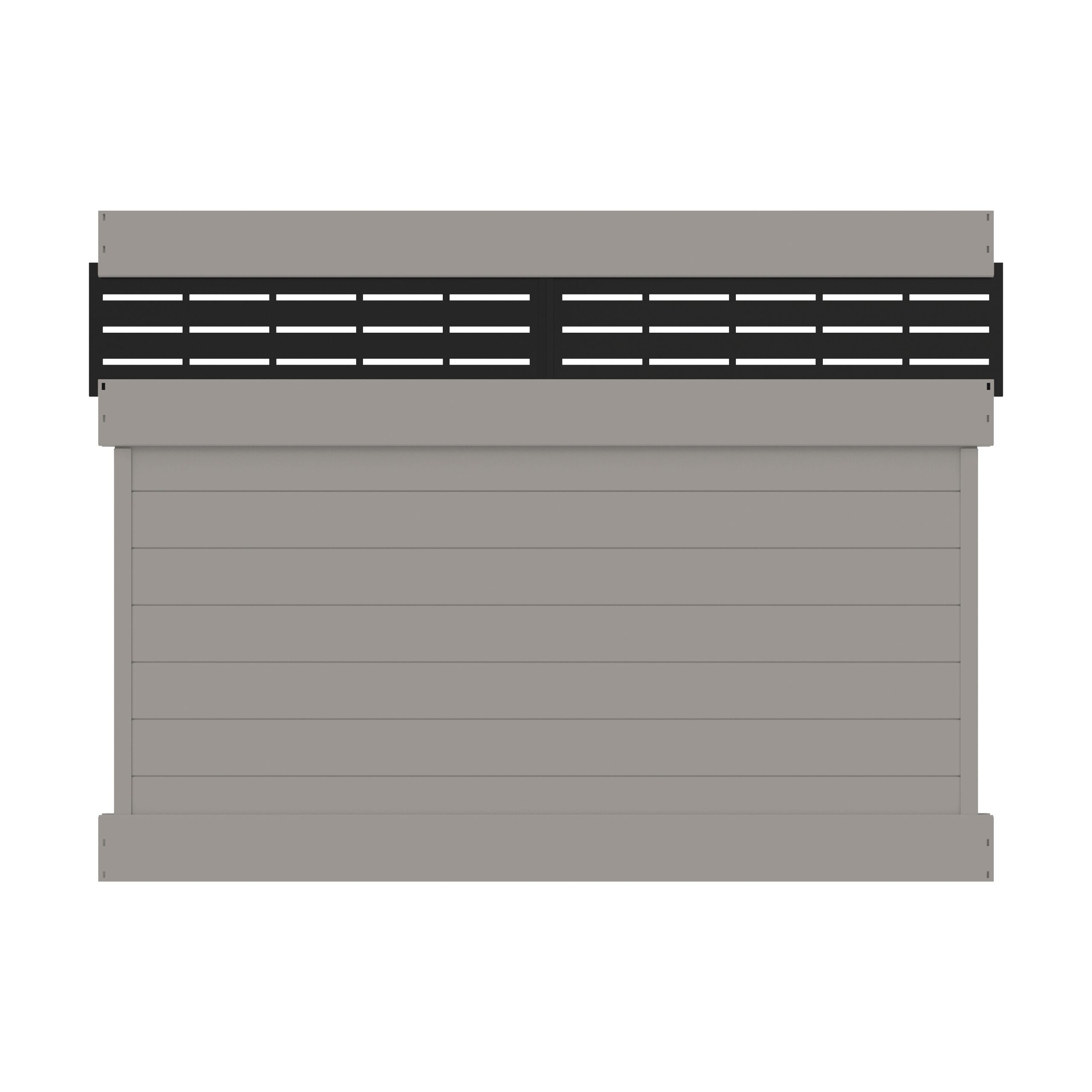 Freedom 73055103 Barington Boardwalk 6-ft H x 8-ft W Gray Vinyl Flat-top Fence panel (Unassembled)