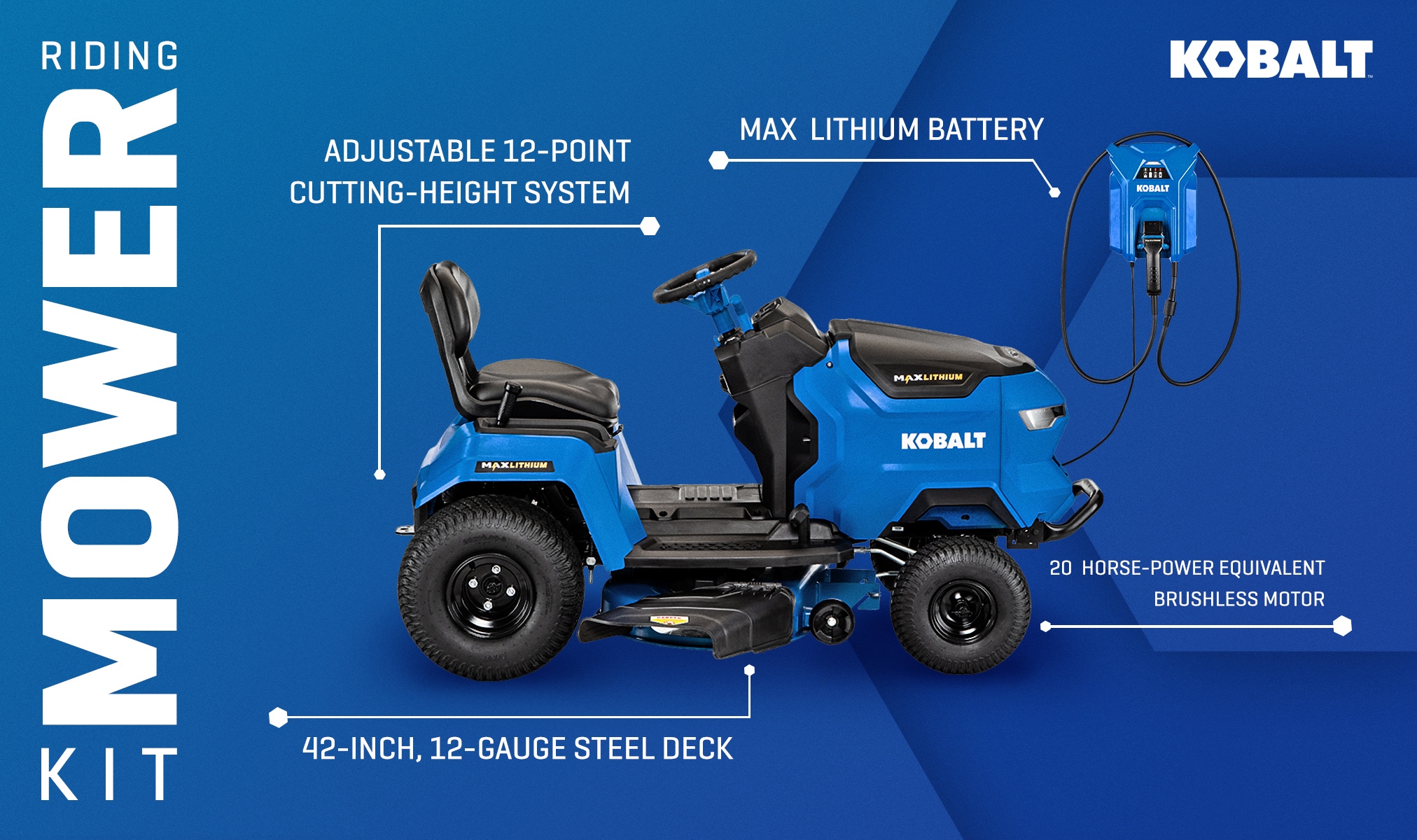 Kobalt KLMR 4252A-03 Electric-Riding-Mowers-Tractors - View #2