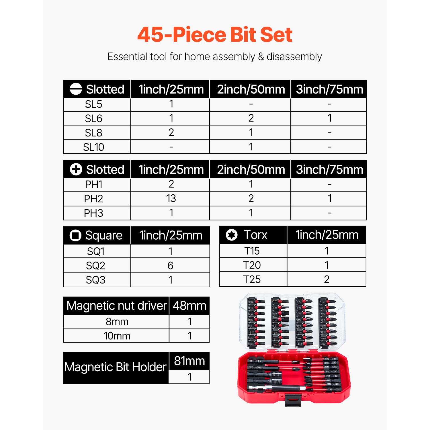 VEVOR SCDZLLSPTTZ407796V0 screwdrivingbits - View #2