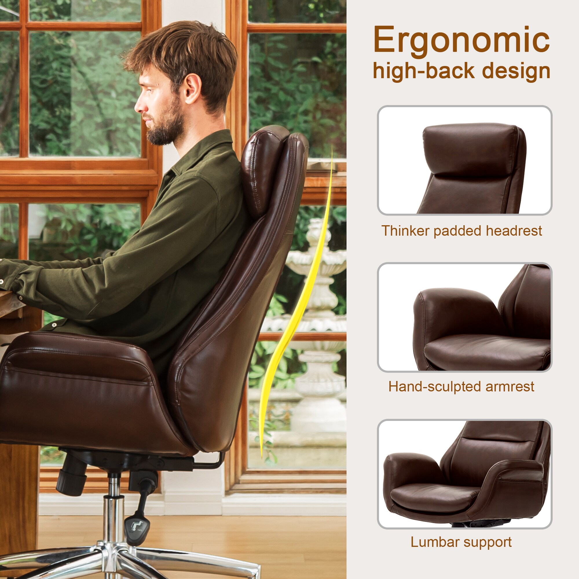 Office Furniture Executive Chair Leather Reclining Office