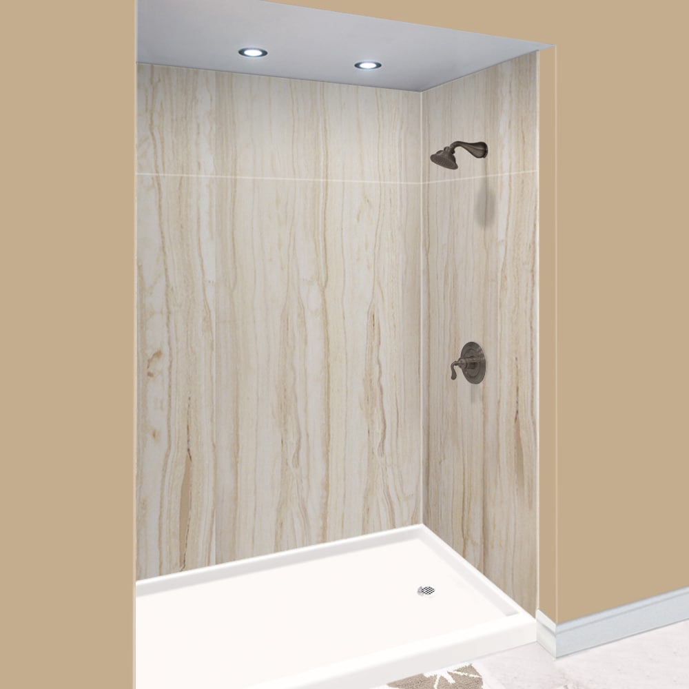 Transolid EWKX604896-43 Expressions 60-in W x 48-in D x 96-in H Sorento 3-Piece Glue Up Alcove Shower Panel Kit