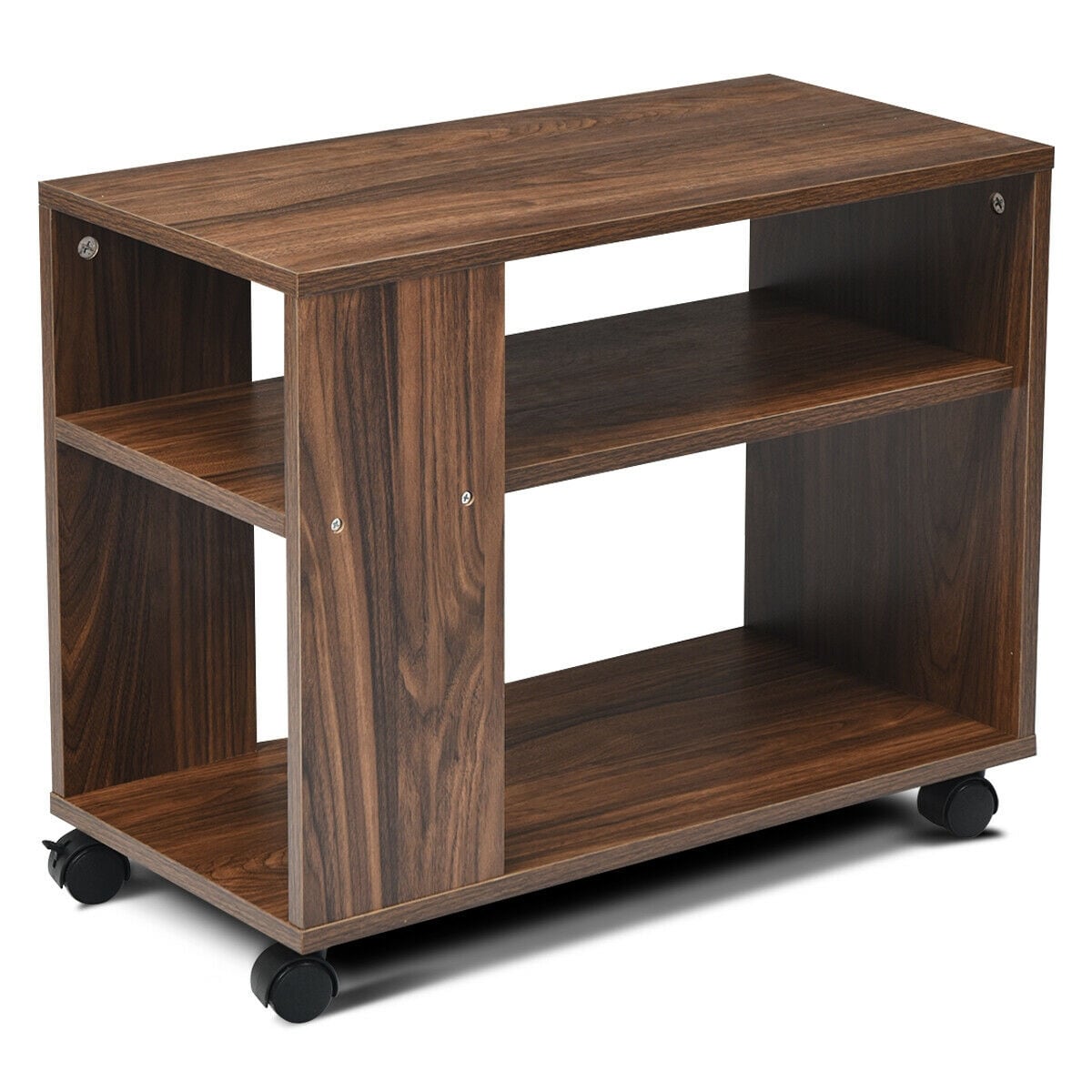 CASAINC WF-HW63996NA-LA Side table 12-in W x 19-in H Brown Wood Modern End Table Fully Assembled