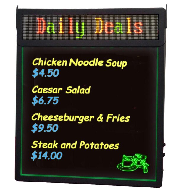 Royal Sovereign 19-in Multi-Function LED Message Board Lighted Sign Royal Sovereign 19-in Multi-Function LED Message Board Lighted Sign