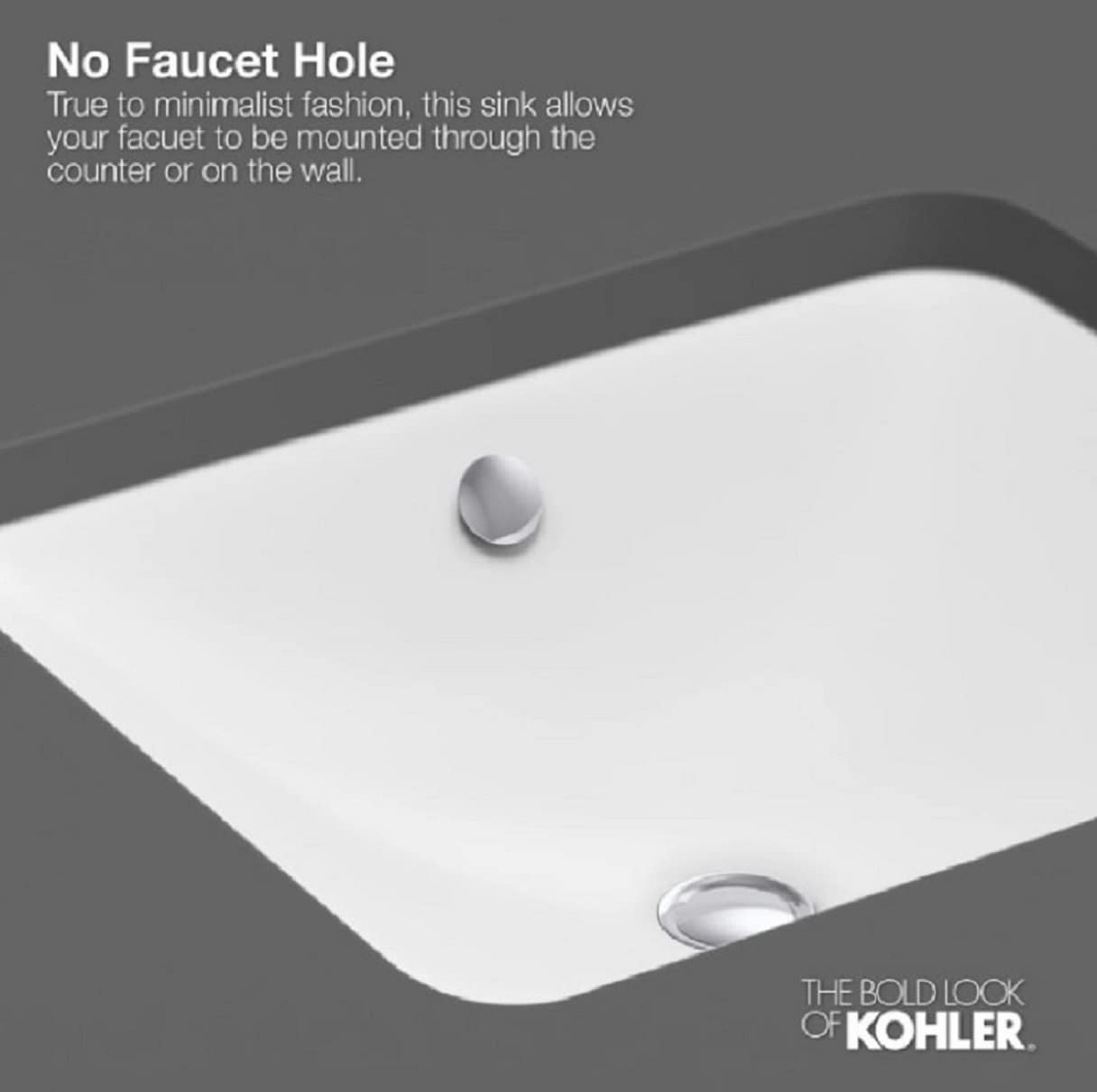 KOHLER White Undermount Rectangular Modern Bathroom Sink 23 25 In X 16   65638248 