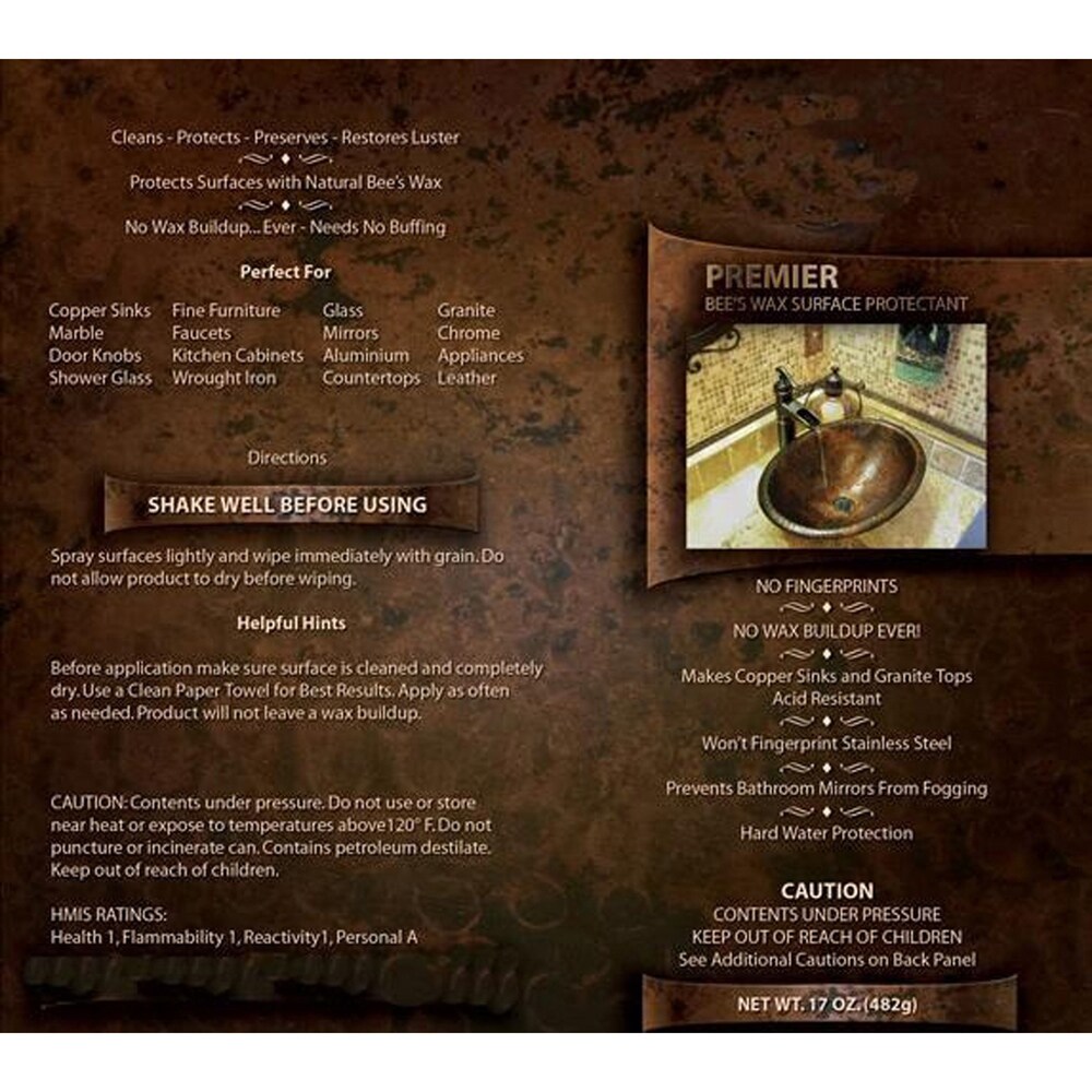 PREMIER COPPER PRODUCTS BSP5-VREC17WDB-P Bath-Sink - View #13