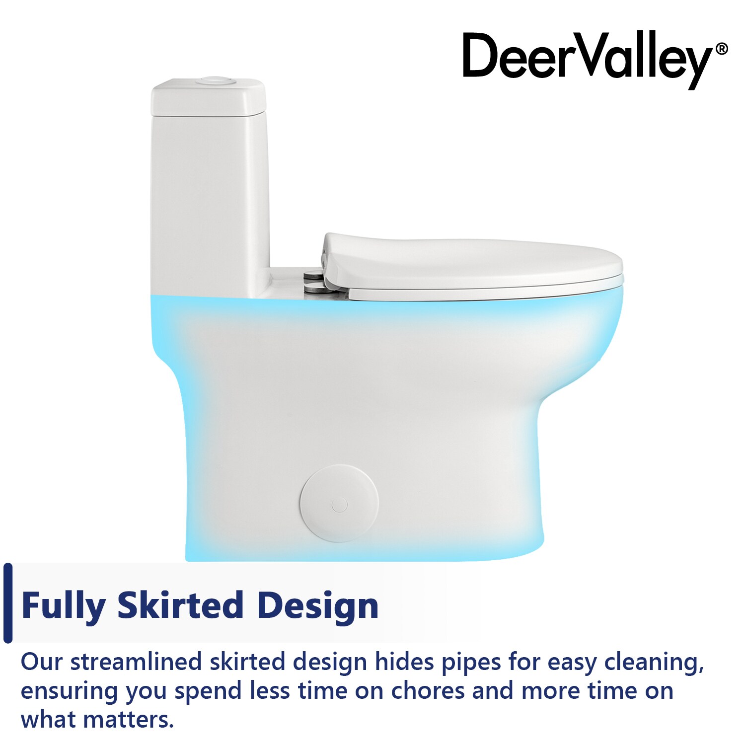 White Ceramic Elongated Dual Flush High Efficiency Toilet