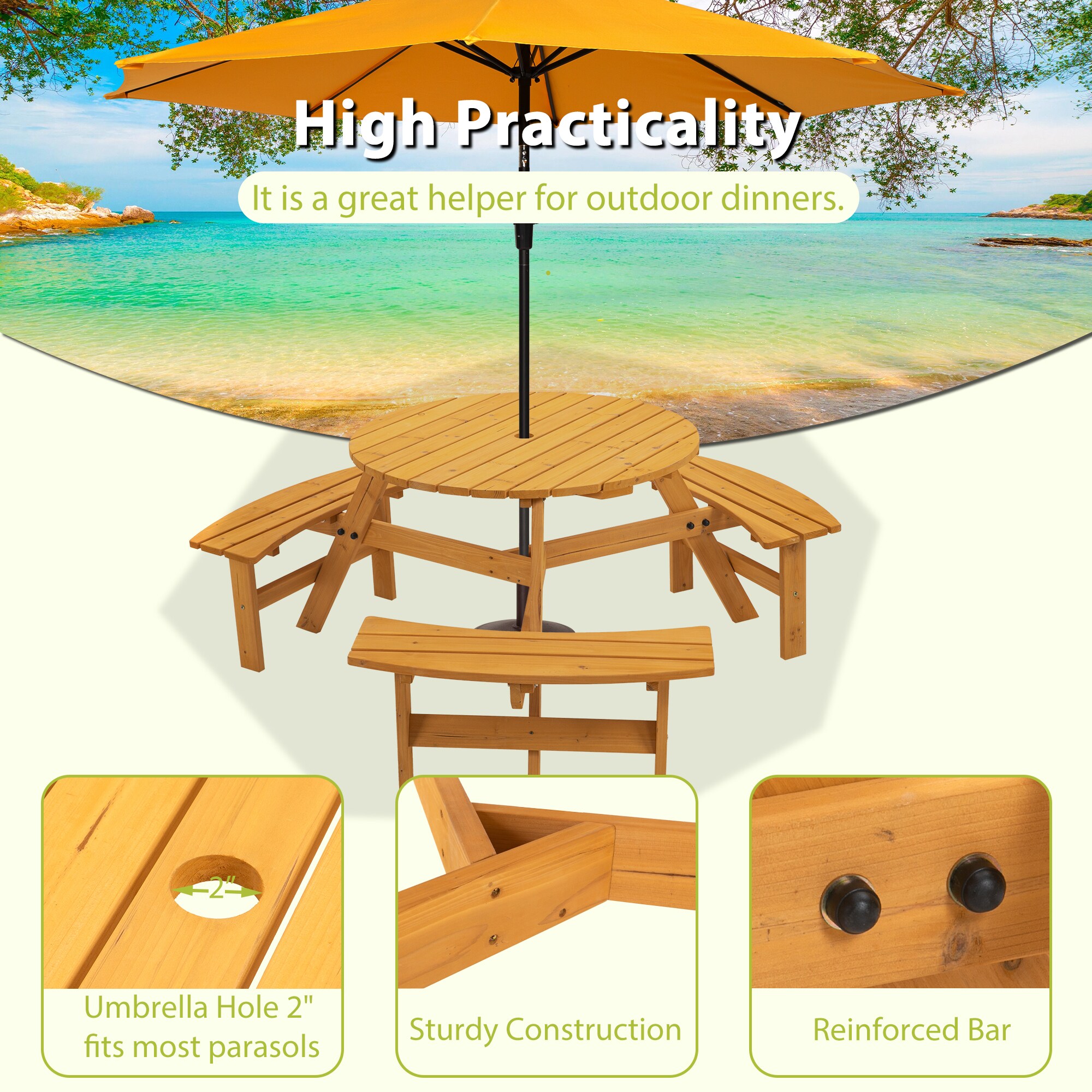 Bybafun YB7500014 Picnic-Tables - View #2