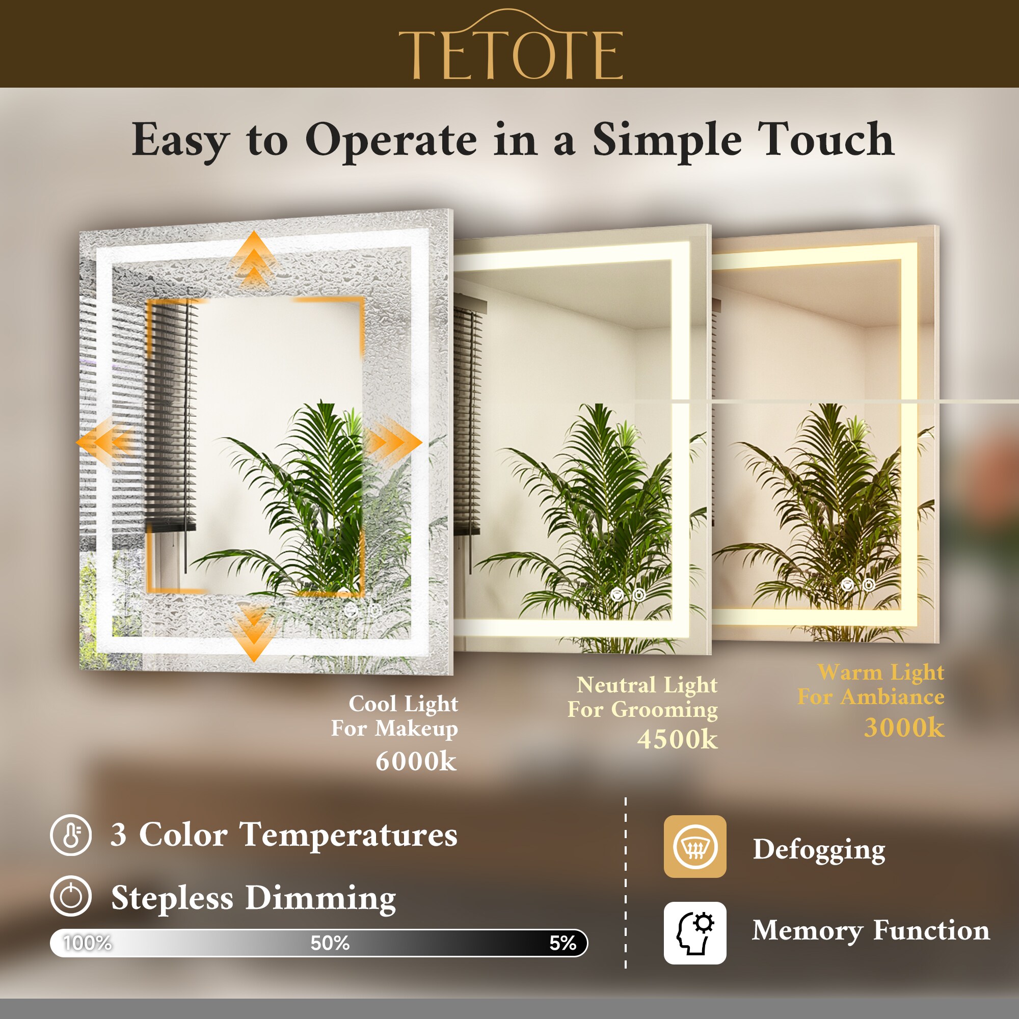 TETOTE LW-TE-BM54-12176F Framed-Bath-Mirrors - View #5