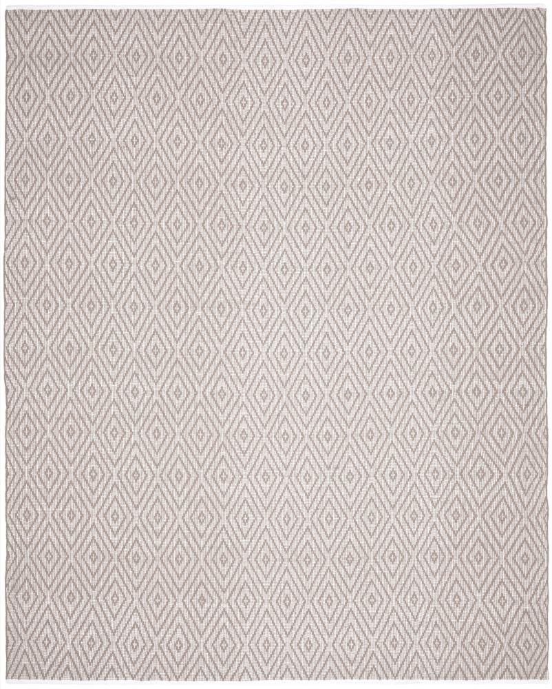 Safavieh MTK811A-8 Montauk Brighton 8 x 10 (ft) Cotton Gray/Ivory Rectangular Indoor Geometric Coastal Area rug