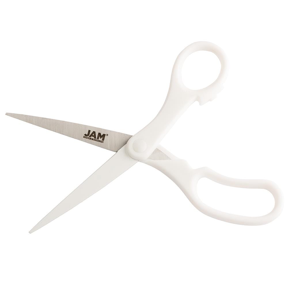 Jam Paper Multi-Purpose Precision Scissors - 8 - Ergonomic Handle  Stainless Steel Blades - Sold Individually