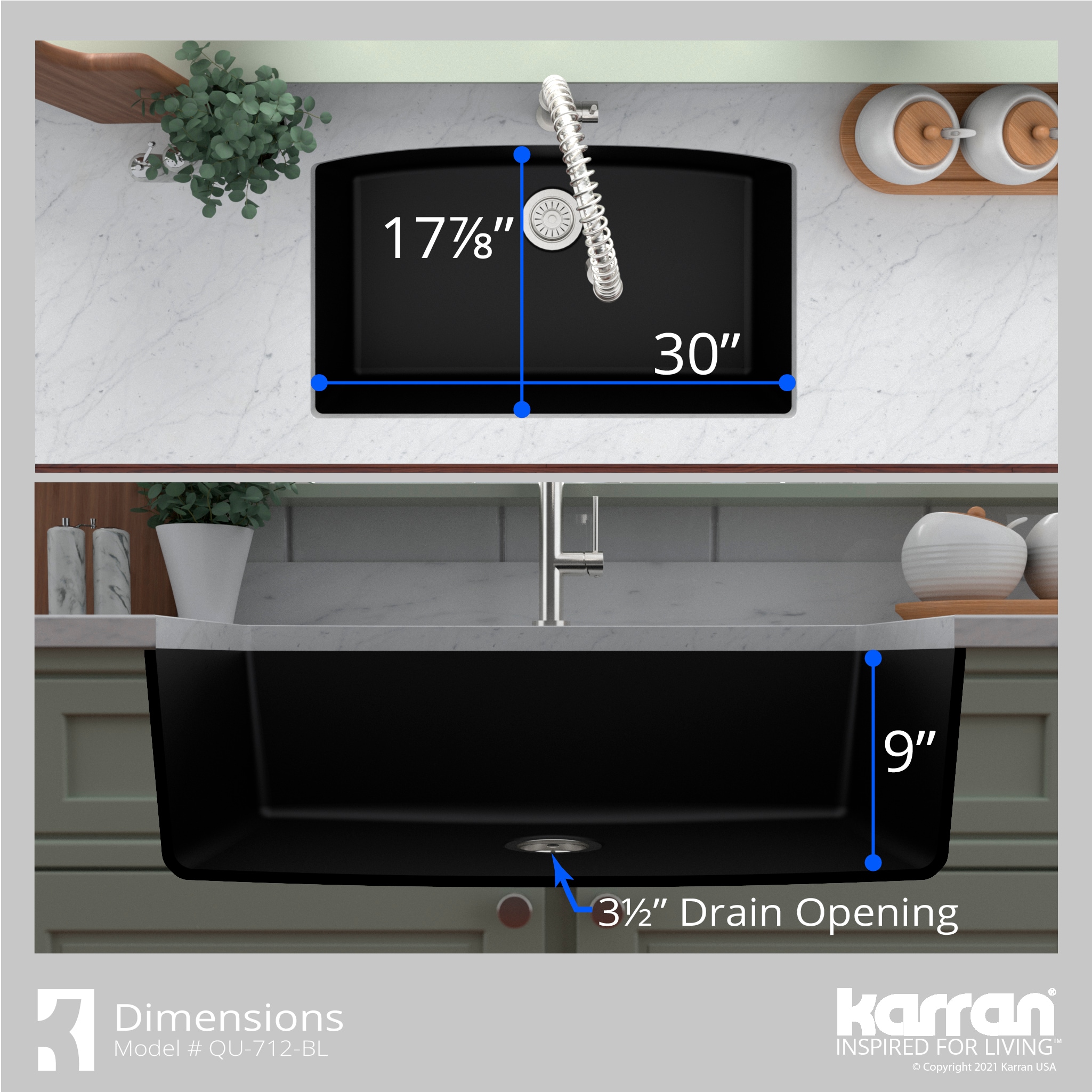 Karran QU-712-BL-PK1 Kitchen-Sinks - View #9
