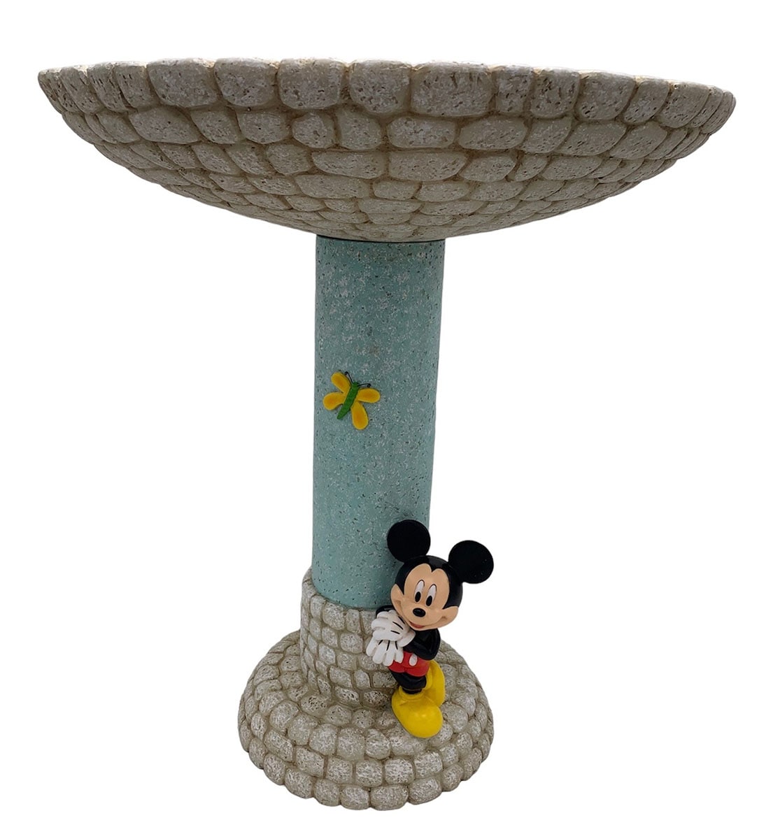 Disney 05-1183-32-02 Mickey Stone 20-in H Blue Polypropylene Complete birdbath