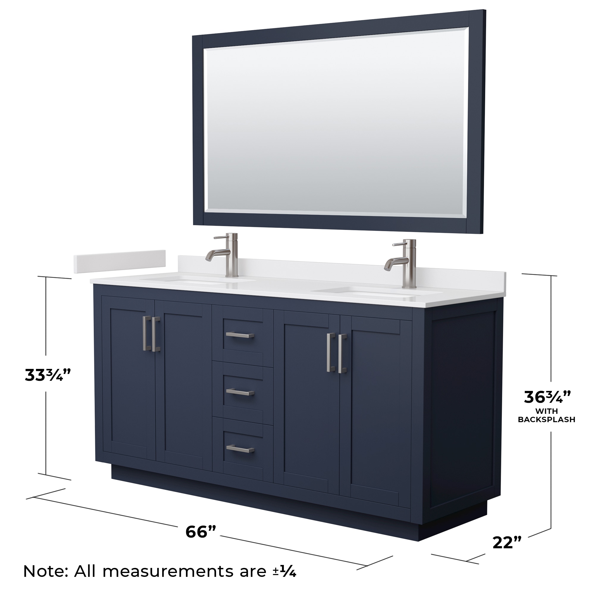 Wyndham Collection WCF292966DBNWCUNSM58 Bath-Vanity-Combo - View #6