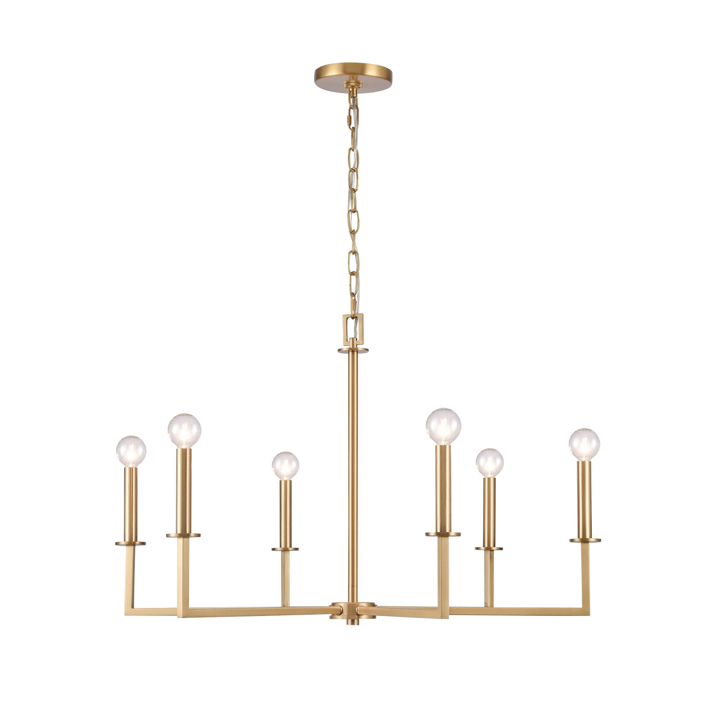 Westmore By Elk Lighting Cedar Brass Transitional Dry Rated Chandelier 