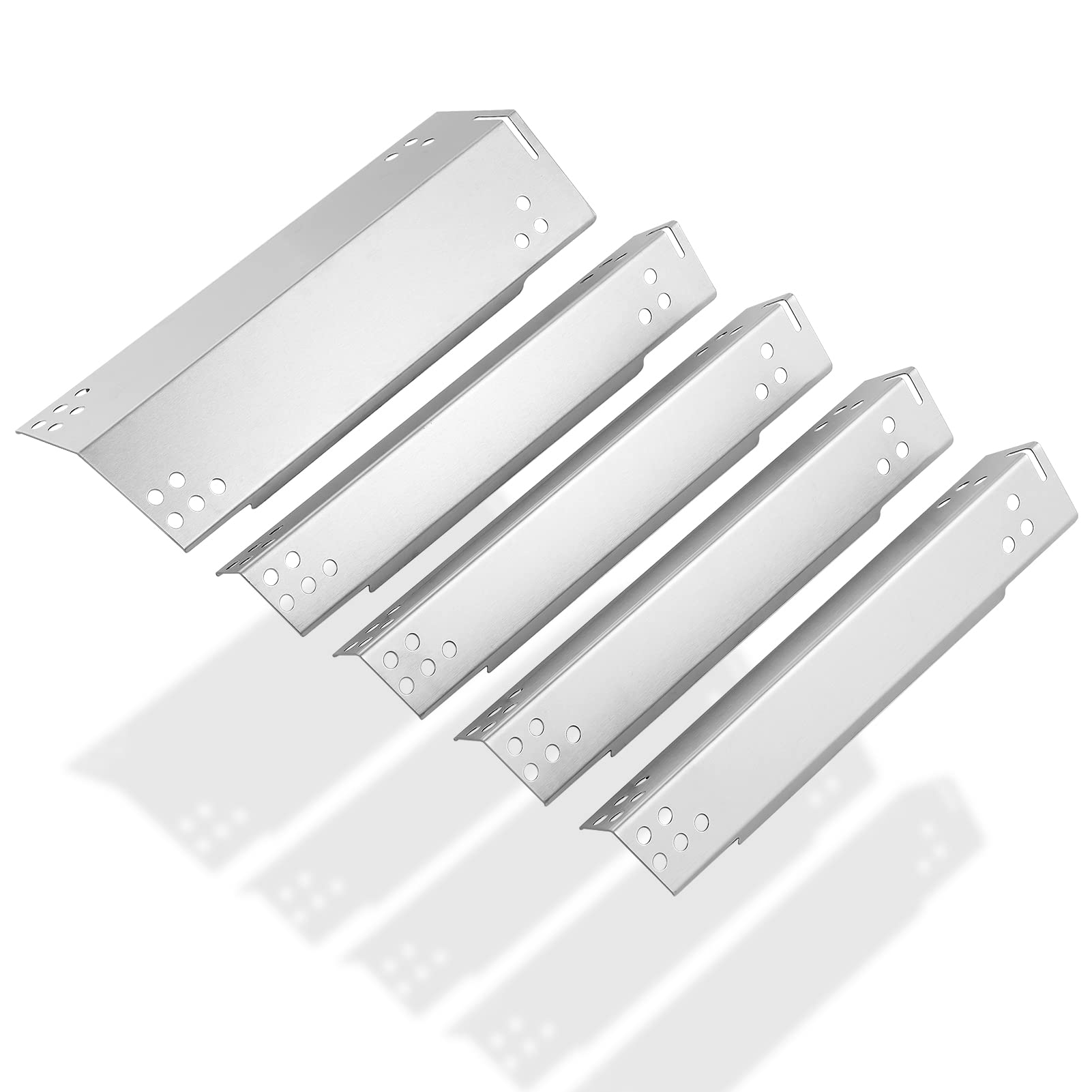 JVFCXXV  Grill Heat Tent Replacement Parts Stainless Steel Heat Shield for 5 Burner Grill Models Main and Side Burner Cover 5 pcs Easy to Clean