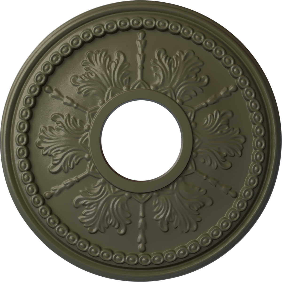Ekena Millwork CM13TIWHF Tirana 13.875-in W x 13.875-in L Painted Witch Hazel Polyurethane Whole Ceiling Medallion