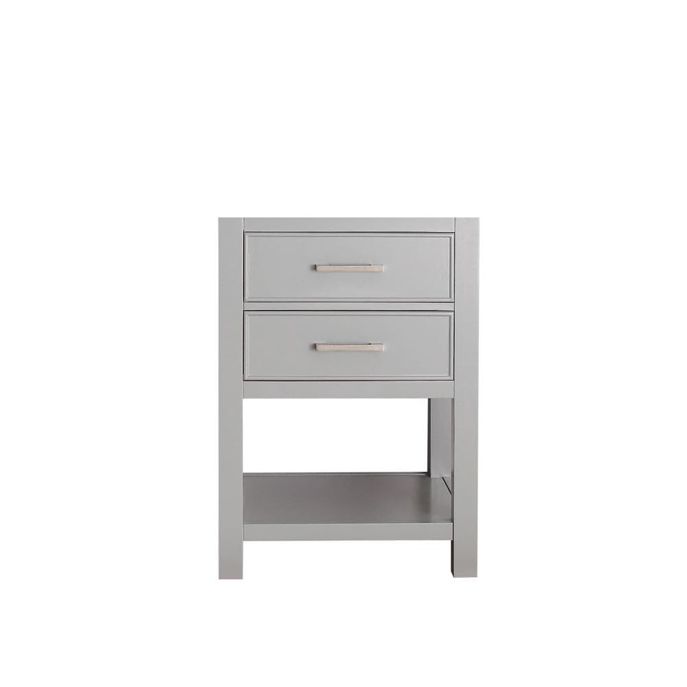 Avanity BROOKS-V24-CG Brooks 24-in Chilled Gray Bathroom Vanity Base Cabinet without Top