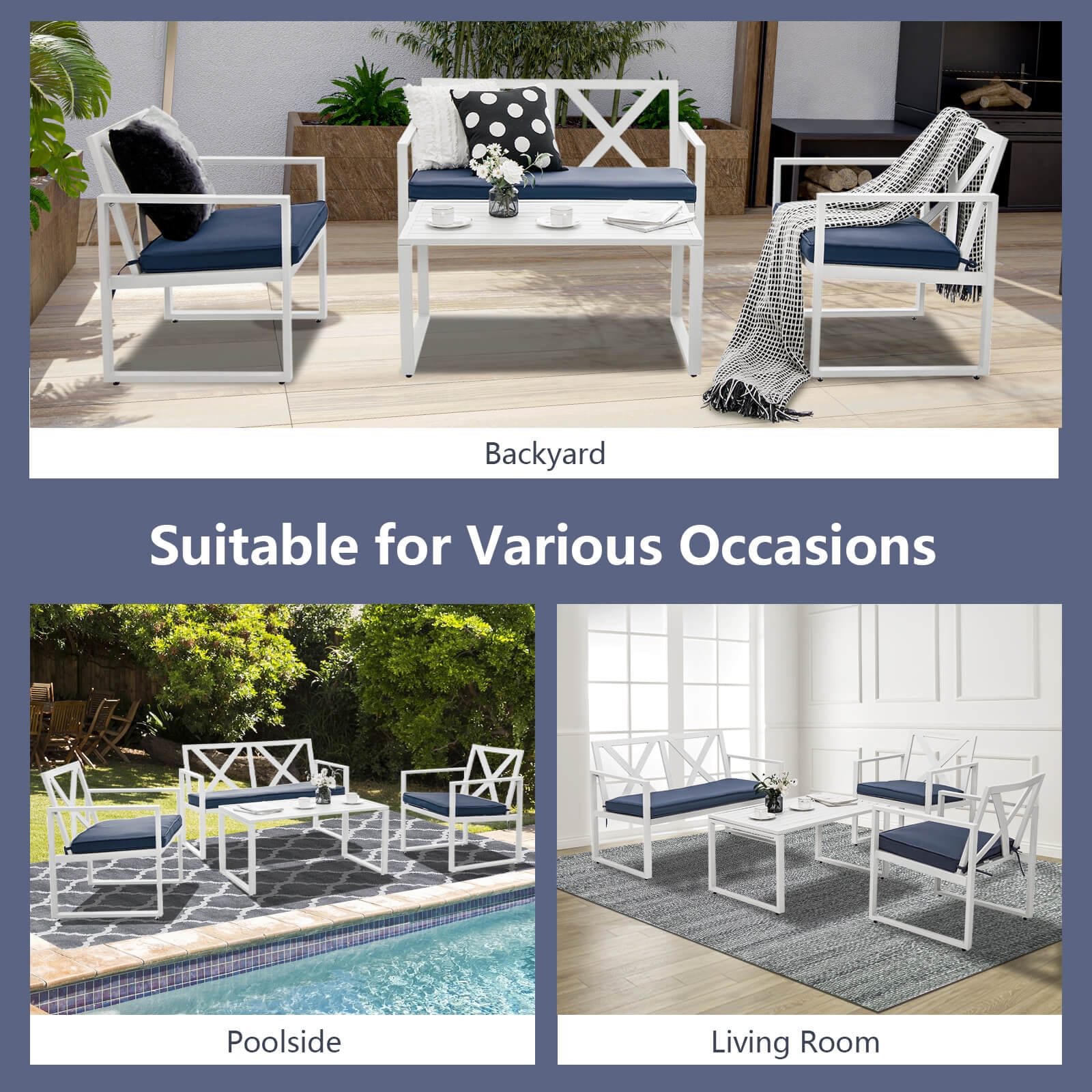 Forclover HBV-4413 Patio-Conversation-Sets - View #5