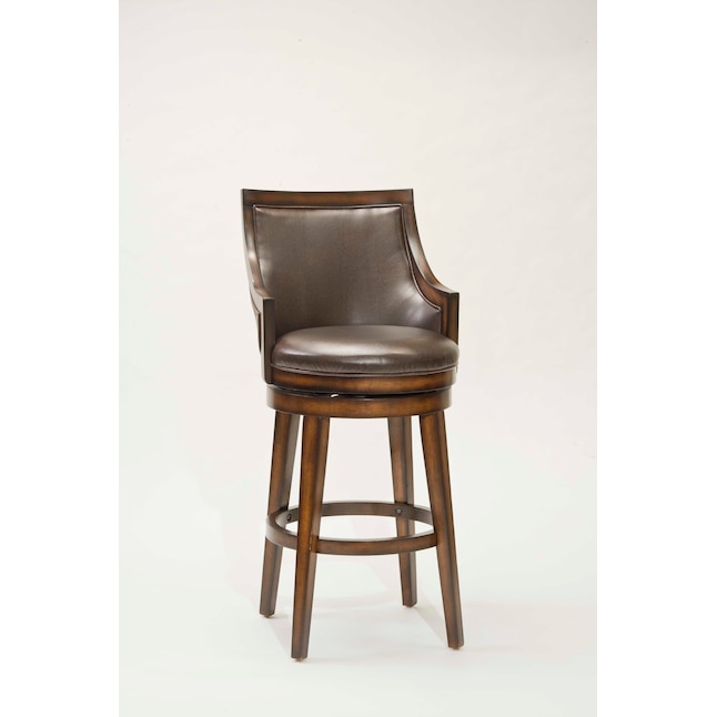 Hilale Furniture Lyman Rustic Oak, Rustic Bar Height Stools With Backs