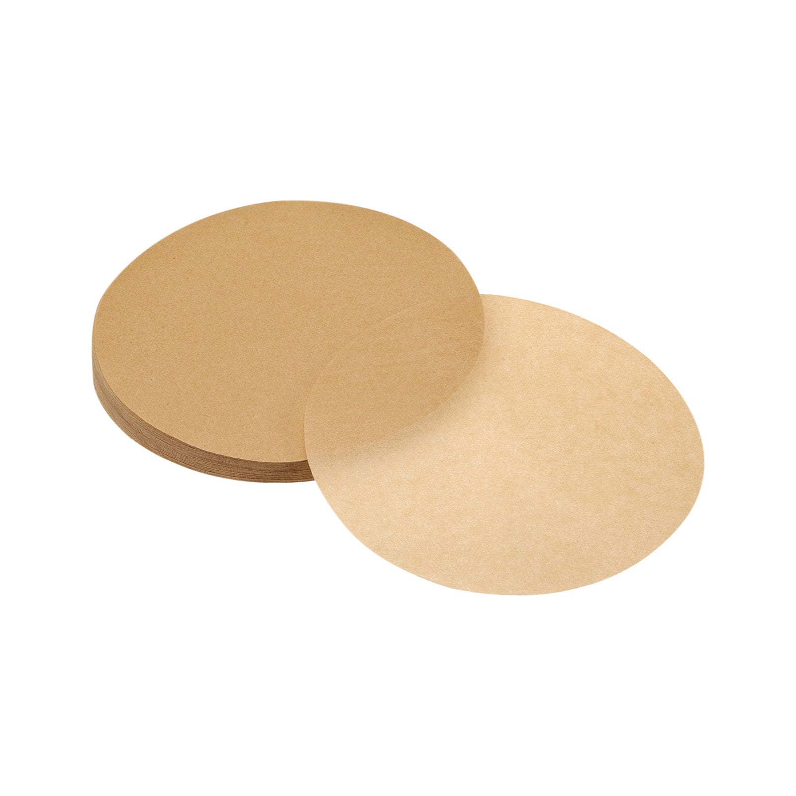 Unique Bargains 200pcs Parchment Paper Rounds 3-1/2inch Round Parchment Paper Non Stick for Baking Small Cakes Separating Frozen Meat Brown