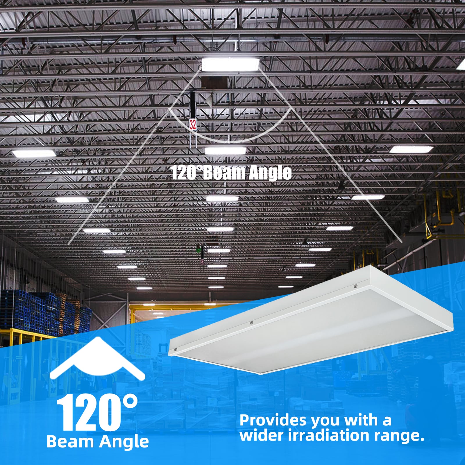 SEURON 8 Pack 200W LED Linear High Bay Light 24000LM High Bright ...