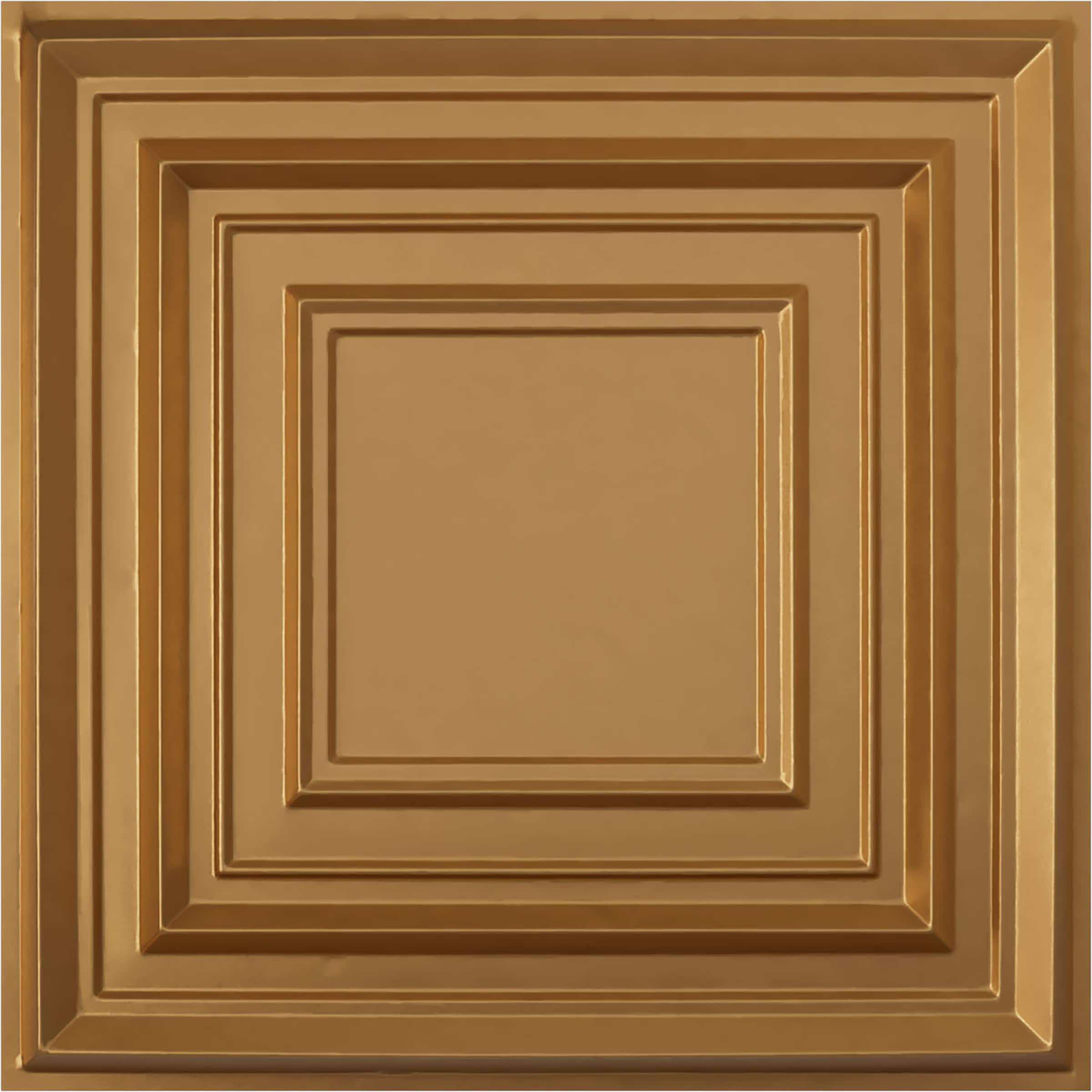 Ekena Millwork WP20X20MXBGL 19-5/8-in x 19-5/8-in Embossed Paintable/Stainable Gold PVC Wall Panel (