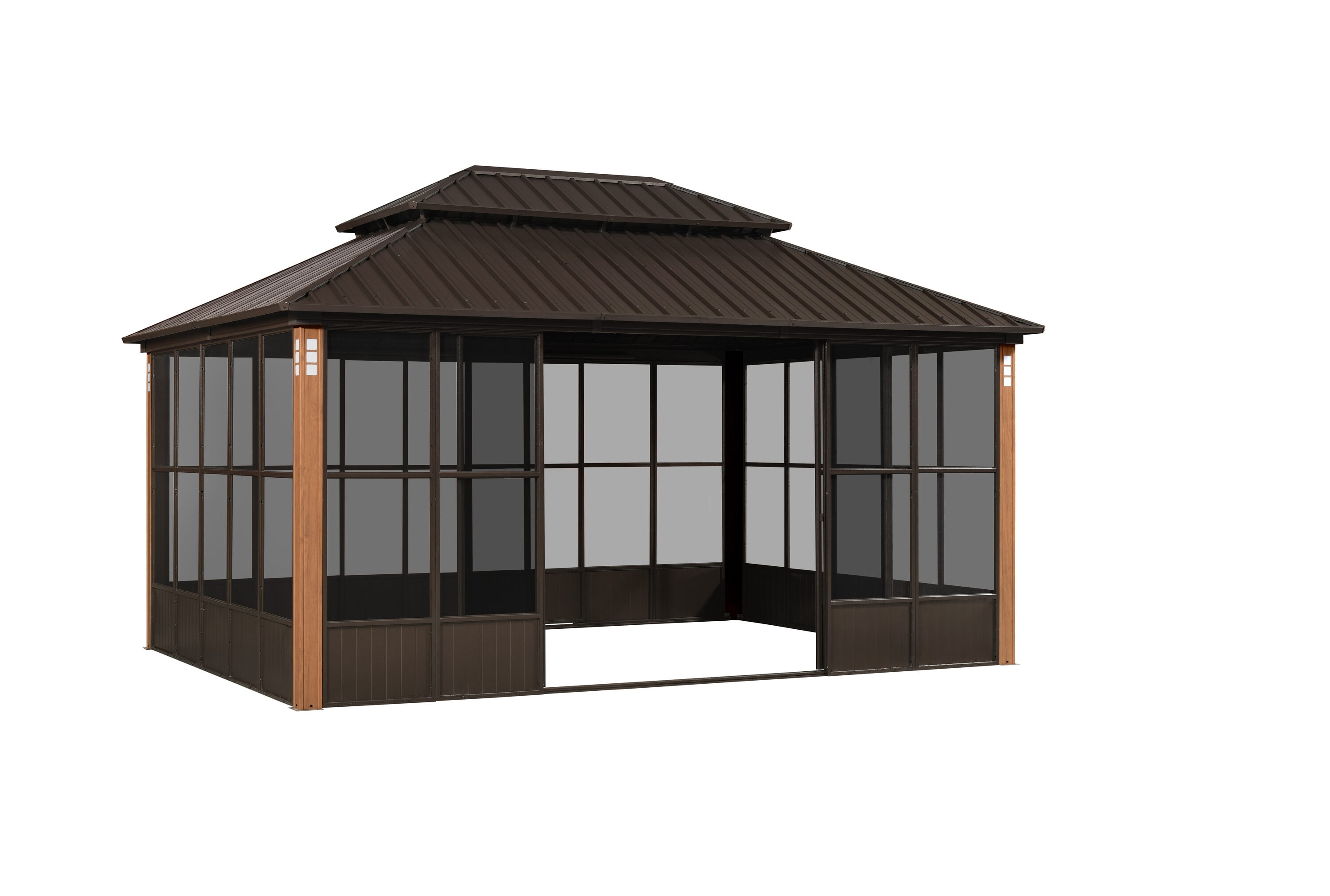 PURPLE LEAF LS03SRBZ1216DT Wood-Resin-Gazebos - View #2