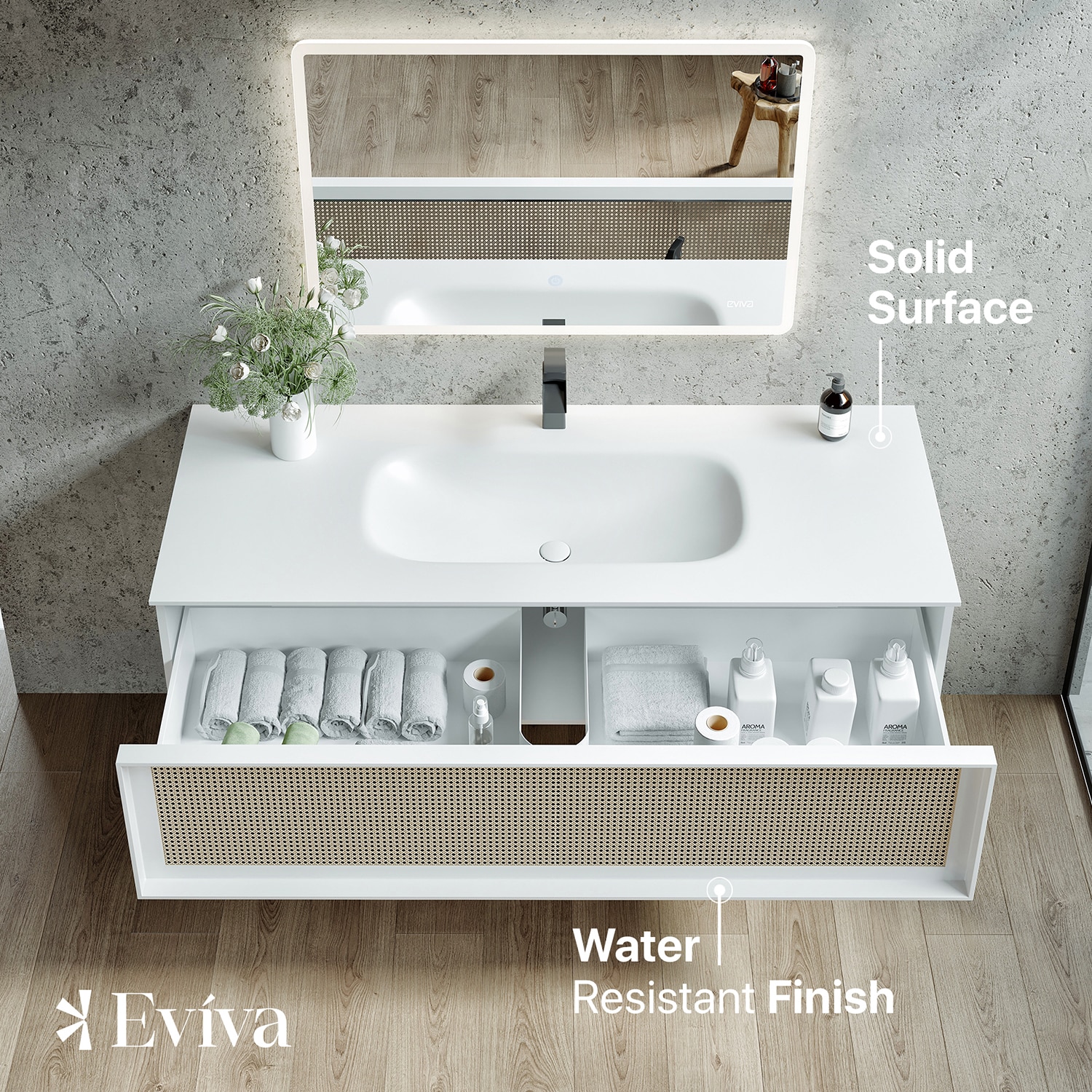 Eviva EVVN116-44NOK/WH Bath-Vanity-Combo - View #3