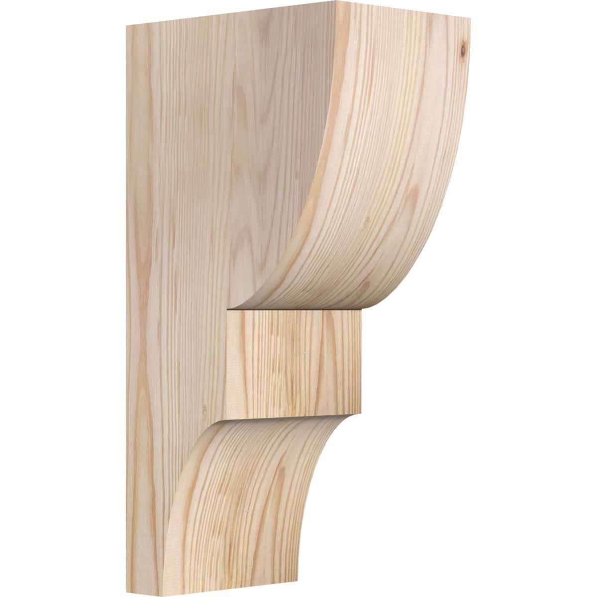 Ekena Millwork COR06X08X16RID00SDF 5.5-in x 8-in x 16-in Ridgewood Unfinished Douglas fir Wood Paintable/Stainable Corbel