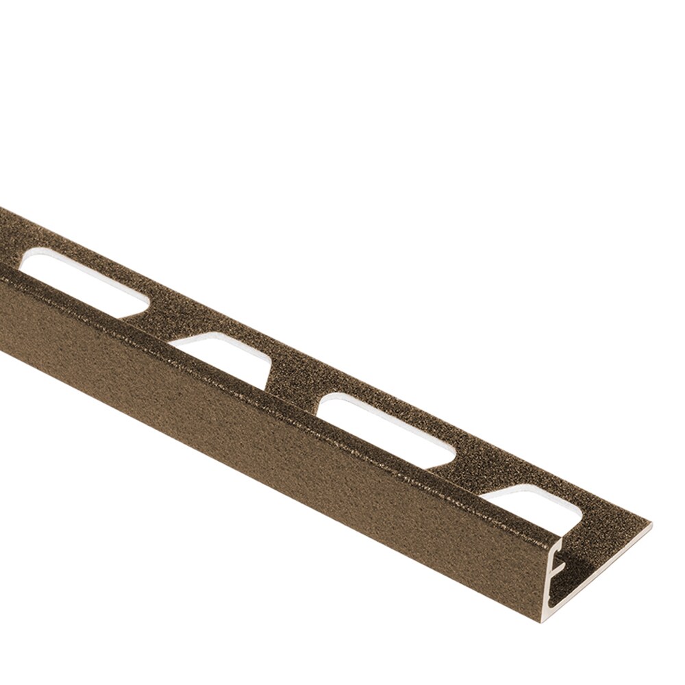 Schluter Systems A125TSOB Schiene 0.5-in W x 98.5-in L Bronze Textured Color-Coated Aluminum Aluminum L-angle Tile Edge Trim
