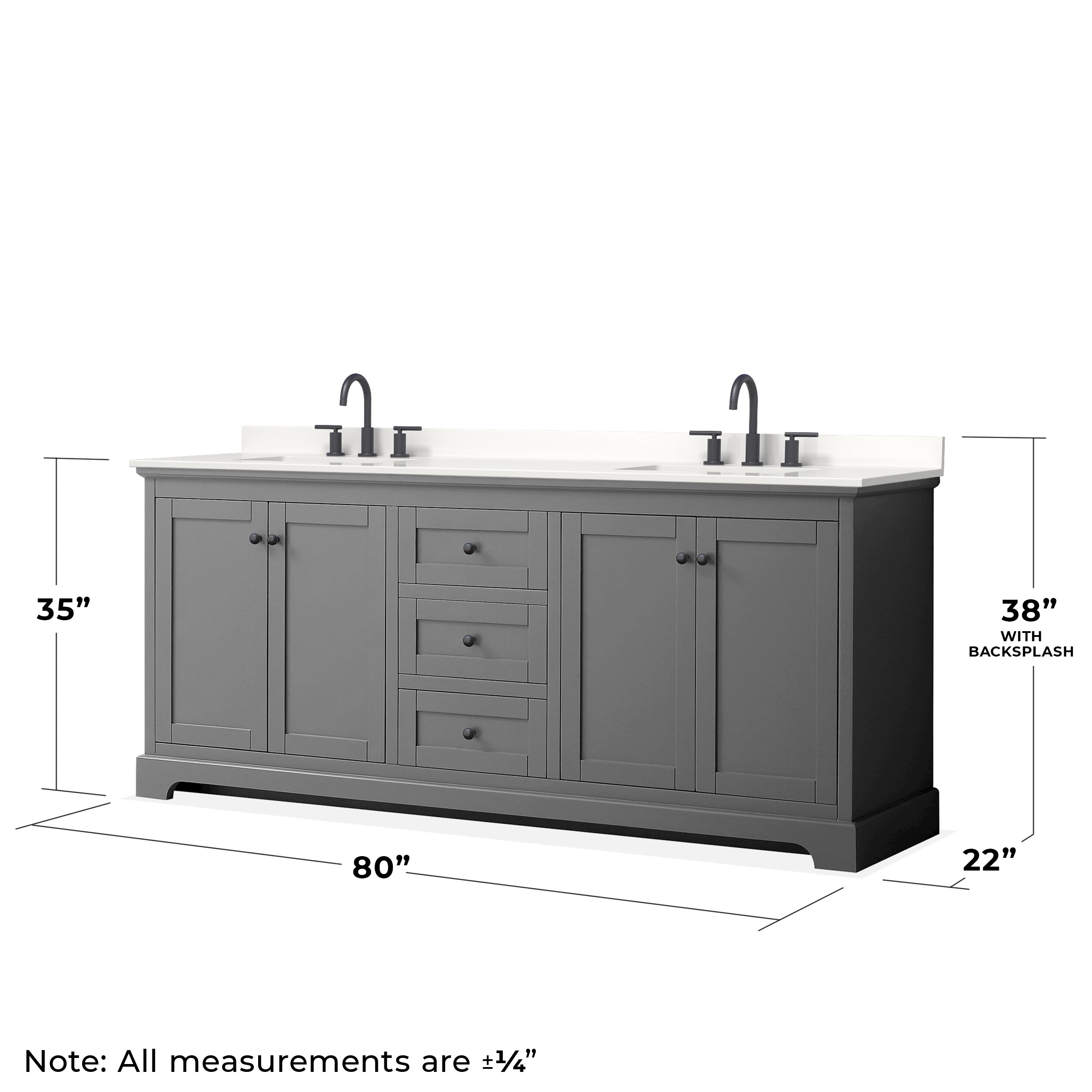 Wyndham Collection WCV232380DGBWQUS3MXX Bath-Vanity-Combo - View #5