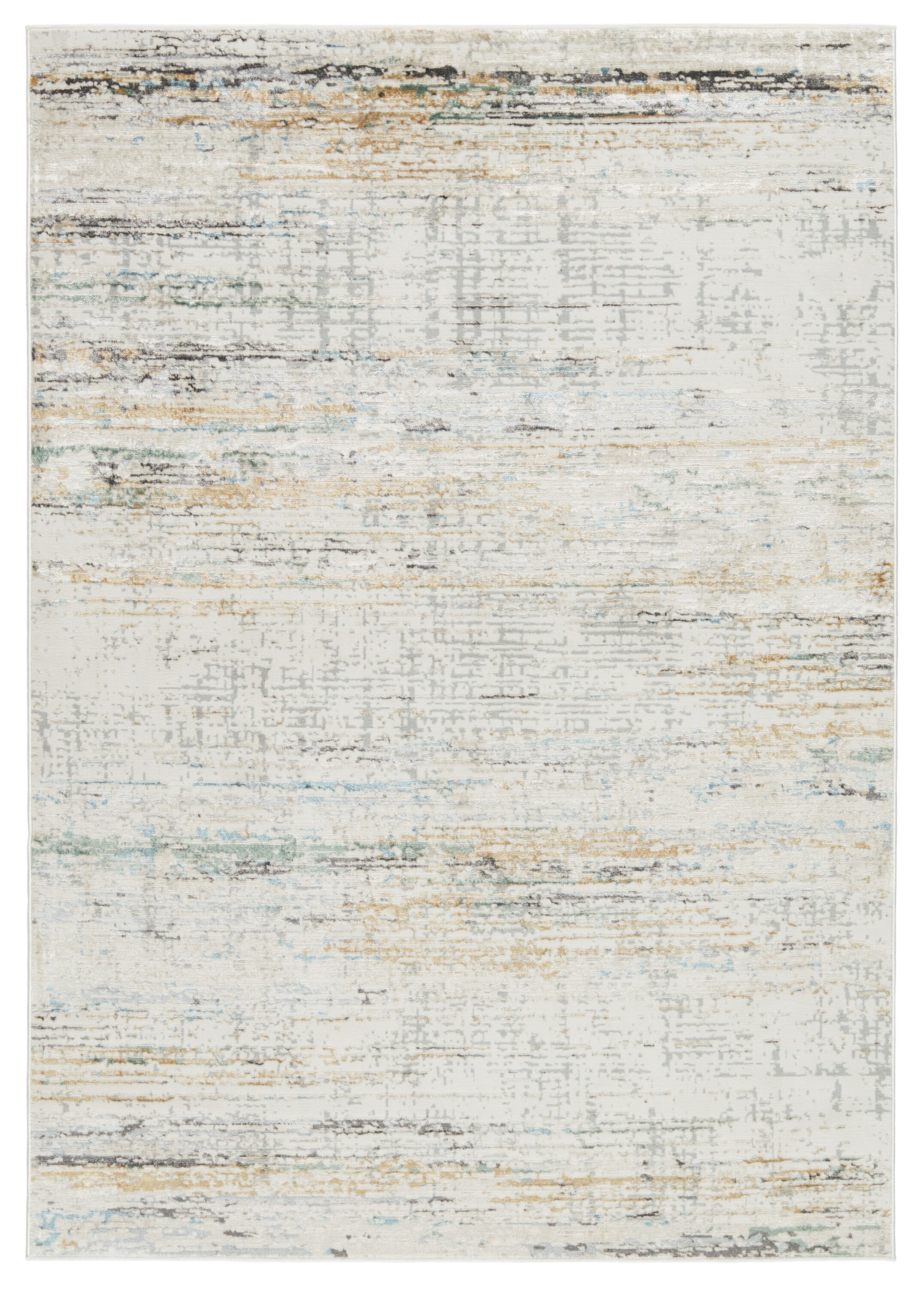 Melo 8' x 10' Ivory Abstract Synthetic Area Rug