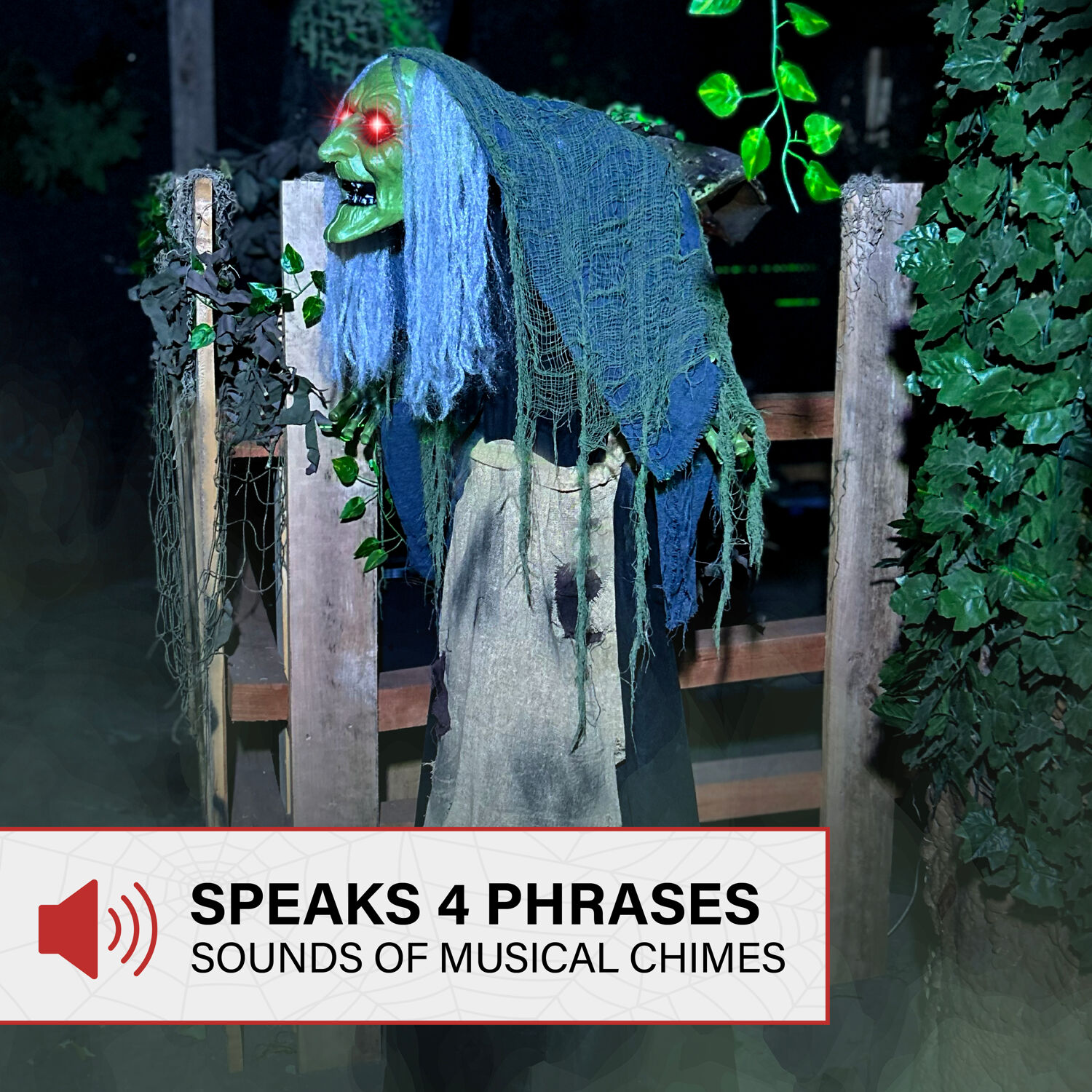 Haunted Hill Farm HHWITCH-46FLSA Halloween-Animatronics - View #5