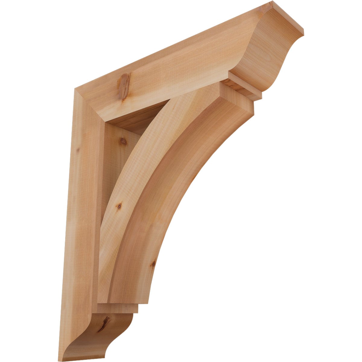 Ekena Millwork BKT06X28X32THR01SWR Thorton traditional smooth 5-1/2-in x 28-in x 32-in Western red cedar Brown Wood Standard bracket