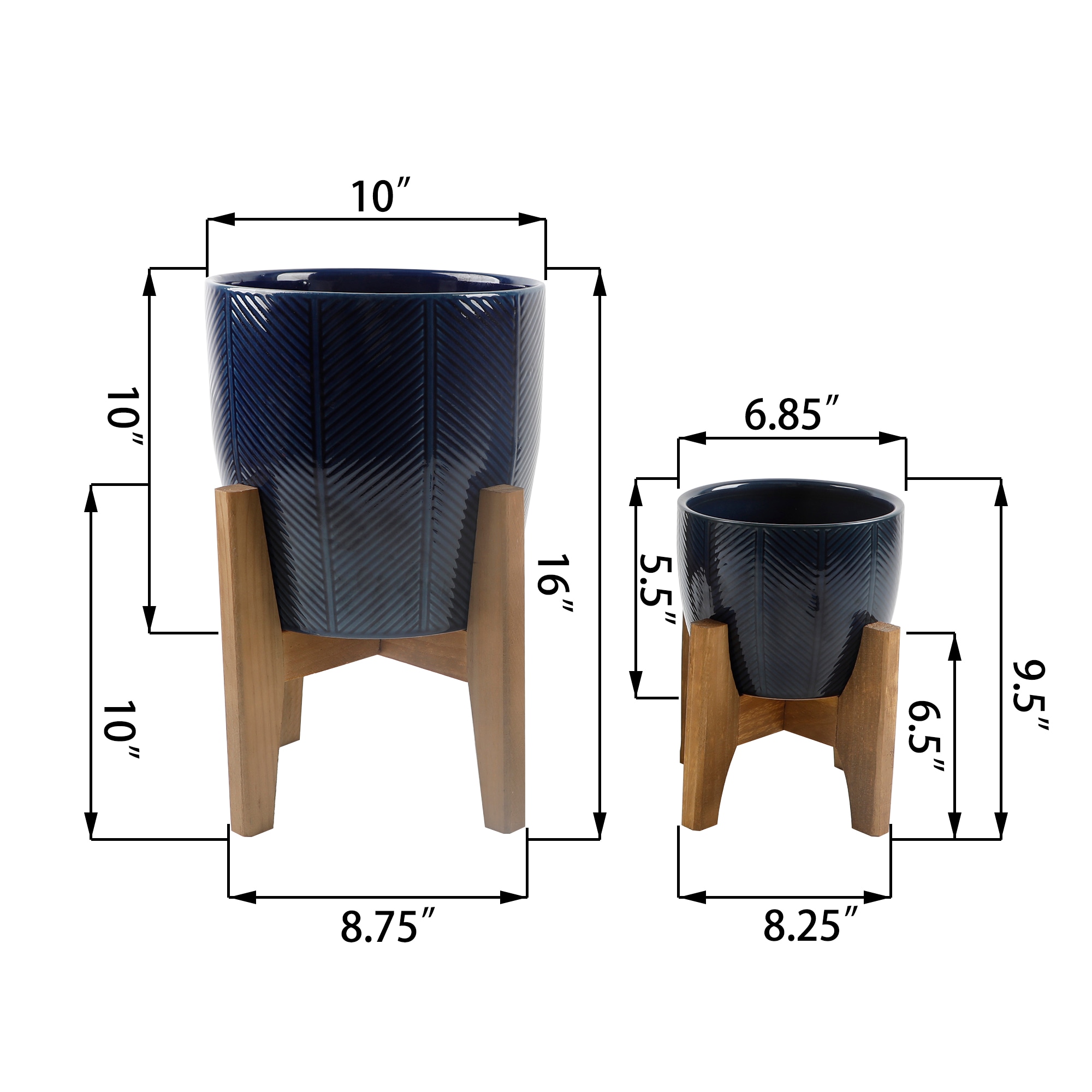 Flora Bunda CT1298E2-NAVY Planter-Window-Box - View #2