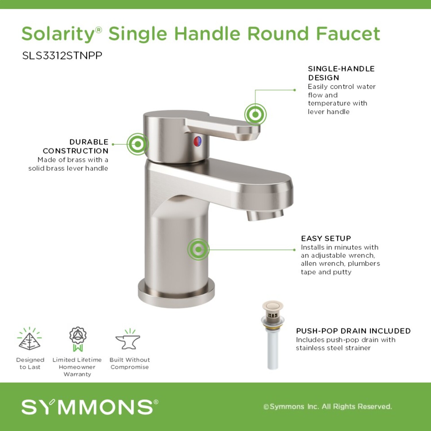 Symmons SLS3312STNPP Lavatory-Faucets - View #5