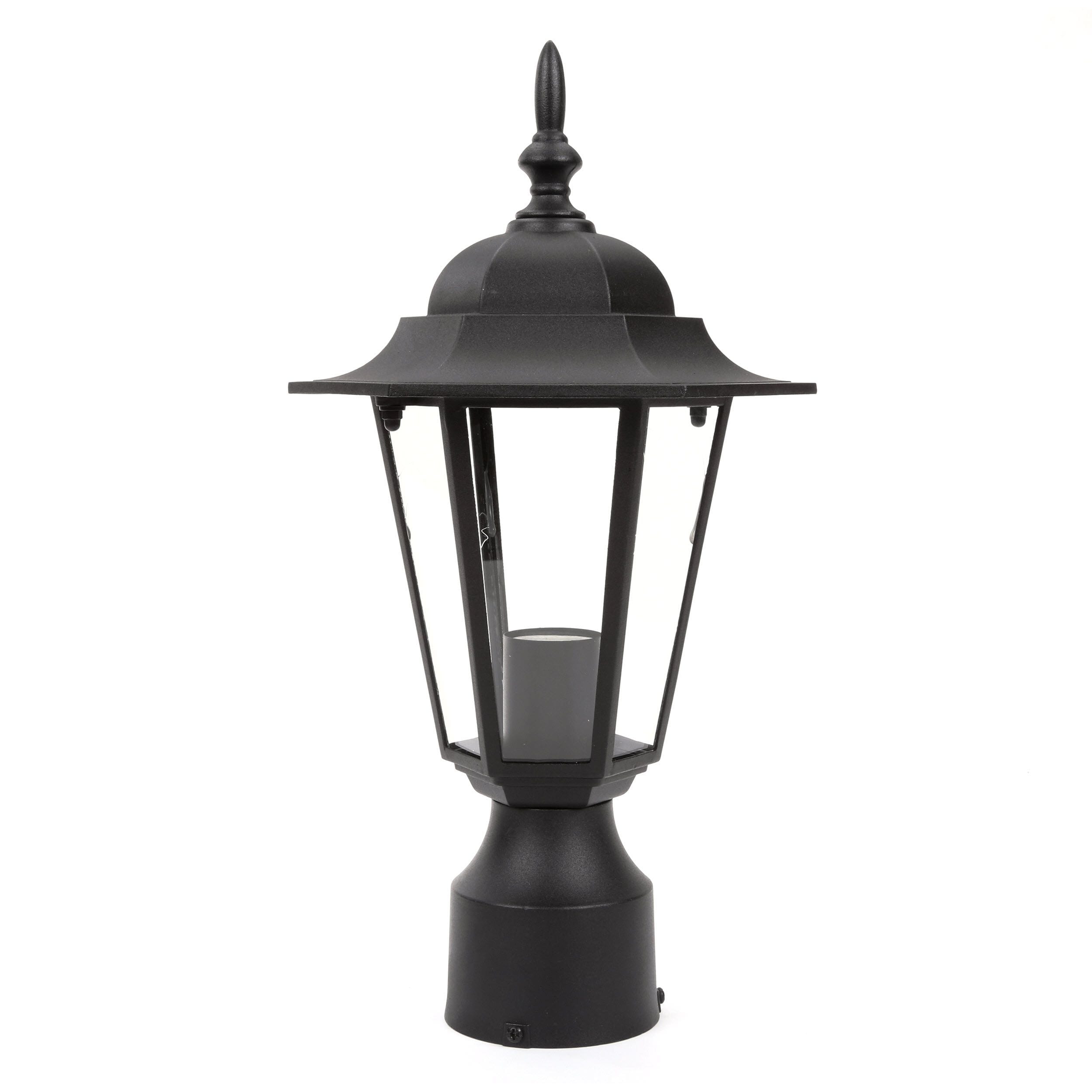 100w Large American Colonial Post Lantern Light Black Aluminum Craftsman 