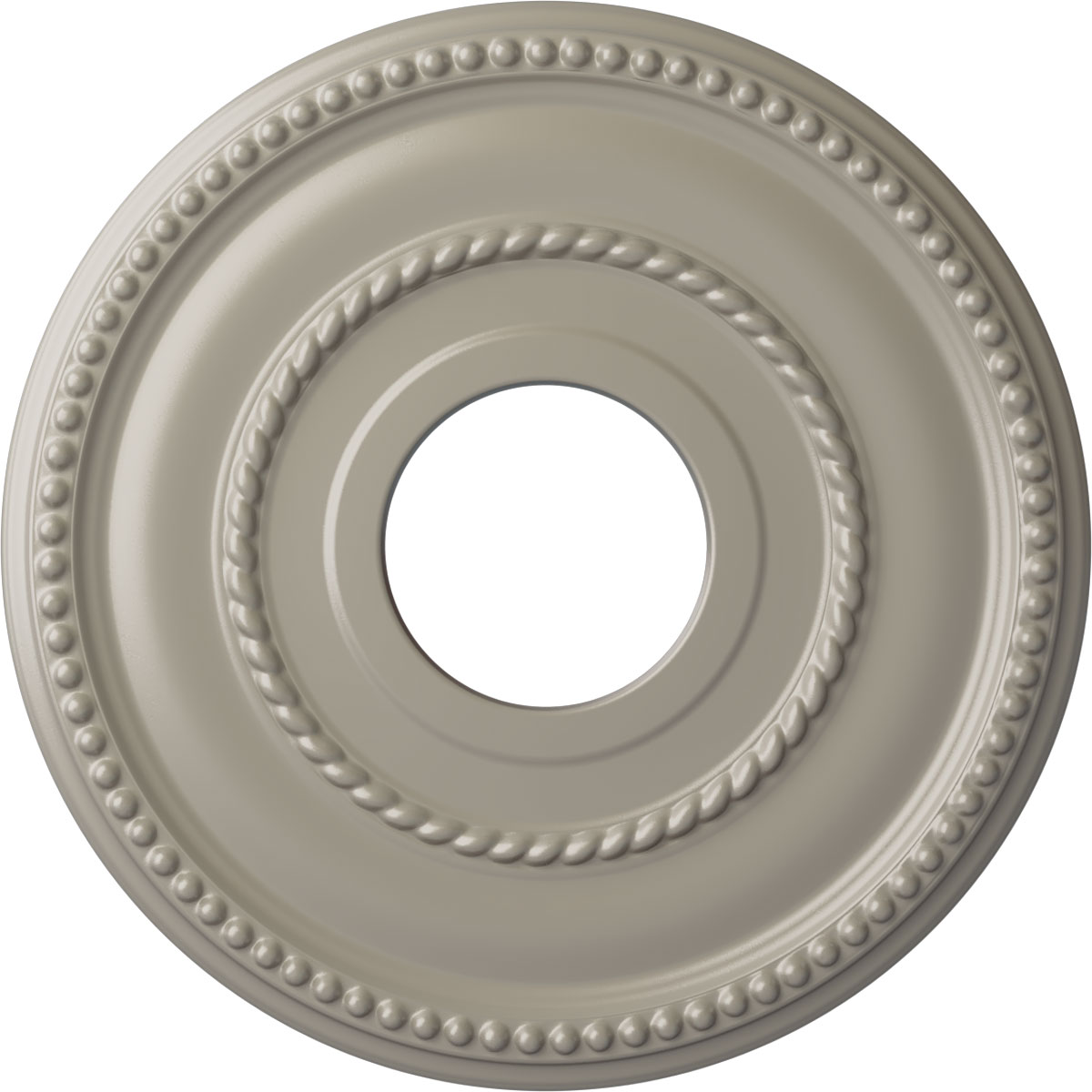 Ekena Millwork CM12VAPWS Valeriano 12.125-in W x 12.125-in L Painted Pearl White Polyurethane Whole Ceiling Medallion