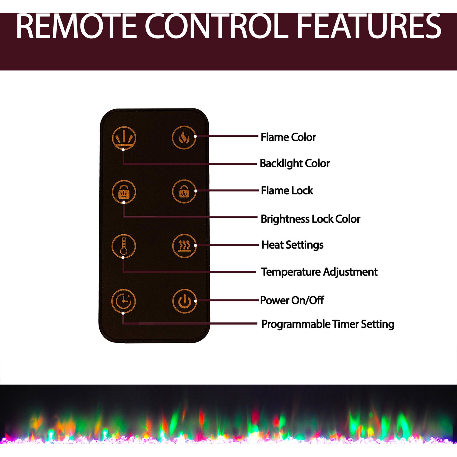 Cambridge CAM60RECWMEF-1BLK Electric-Fireplaces - View #5