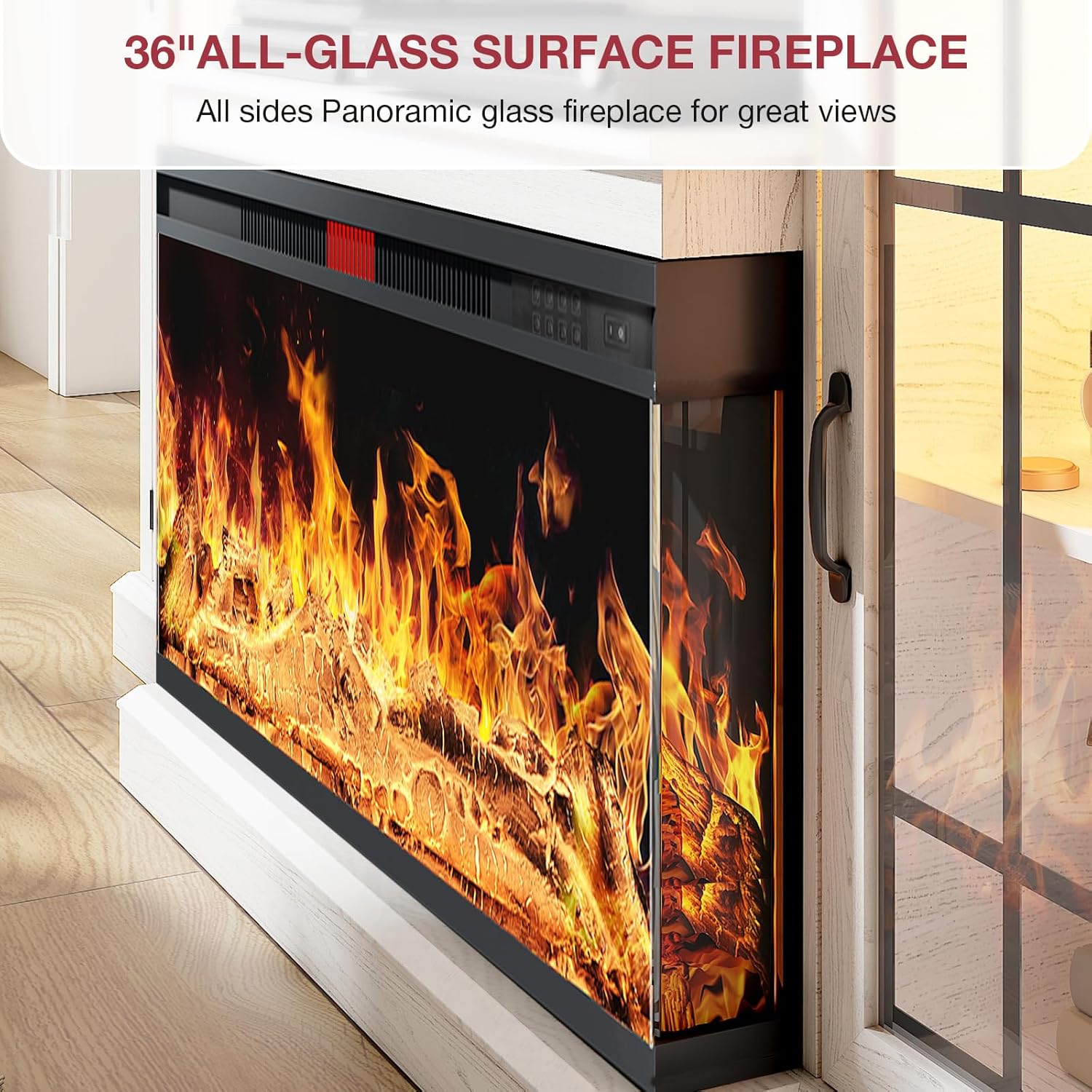 Bapipro TE34A80WB Electric-Fireplaces - View #3