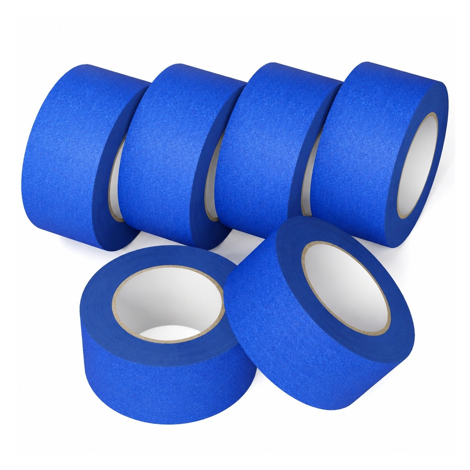 KIWDZFU  Blue Painters Tape 2 Inch by 55 Yards 6 Rolls Total 330 Yards for Painting Decorating and Craft Projects durable home and garden