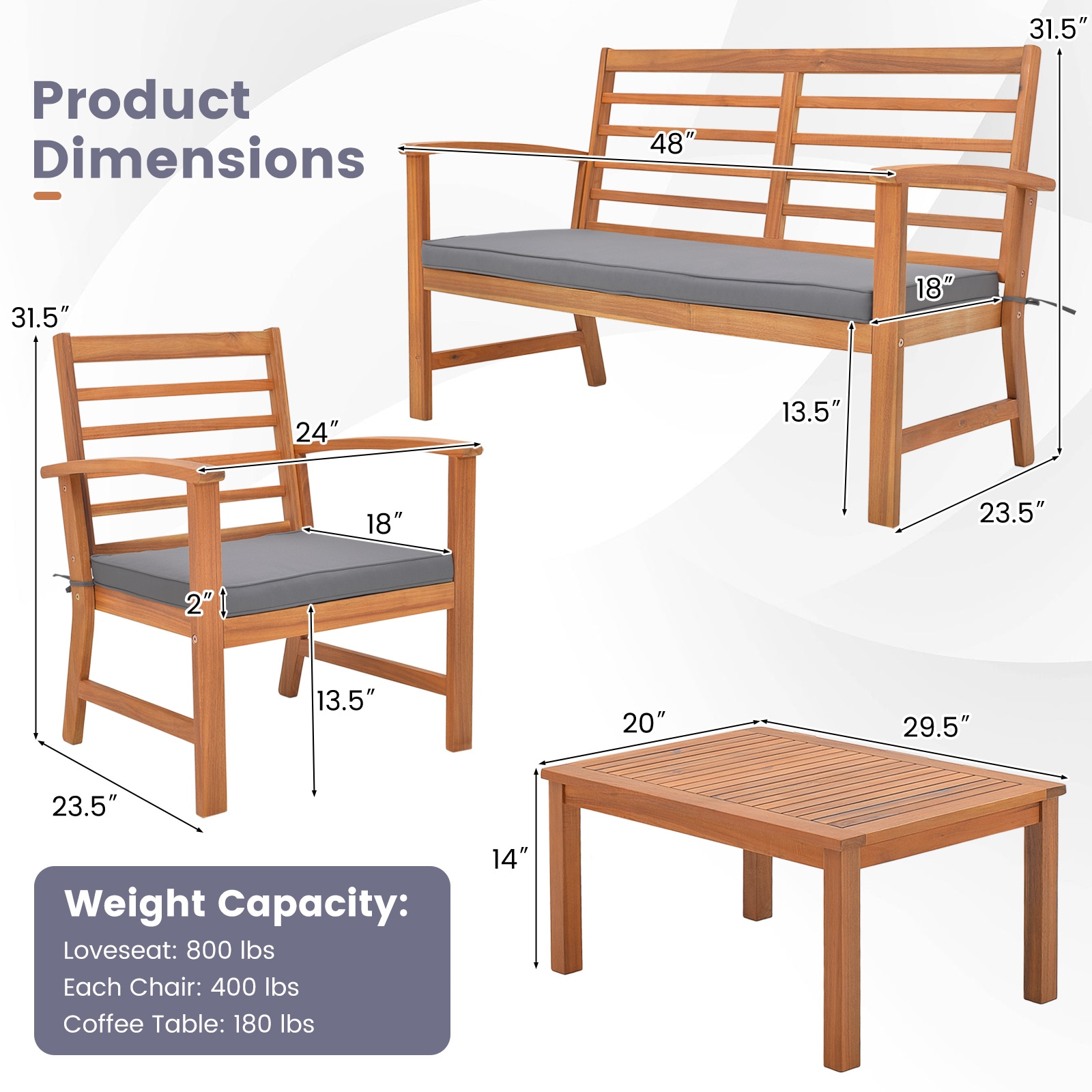 LIVIZA OUJ72078GR Patio-Conversation-Sets - View #2