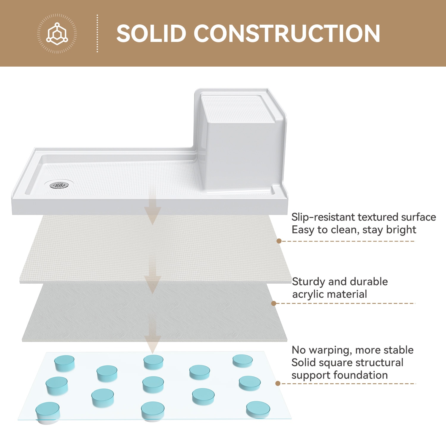 HOROW SS6032-CH-L Shower-Floors - View #9