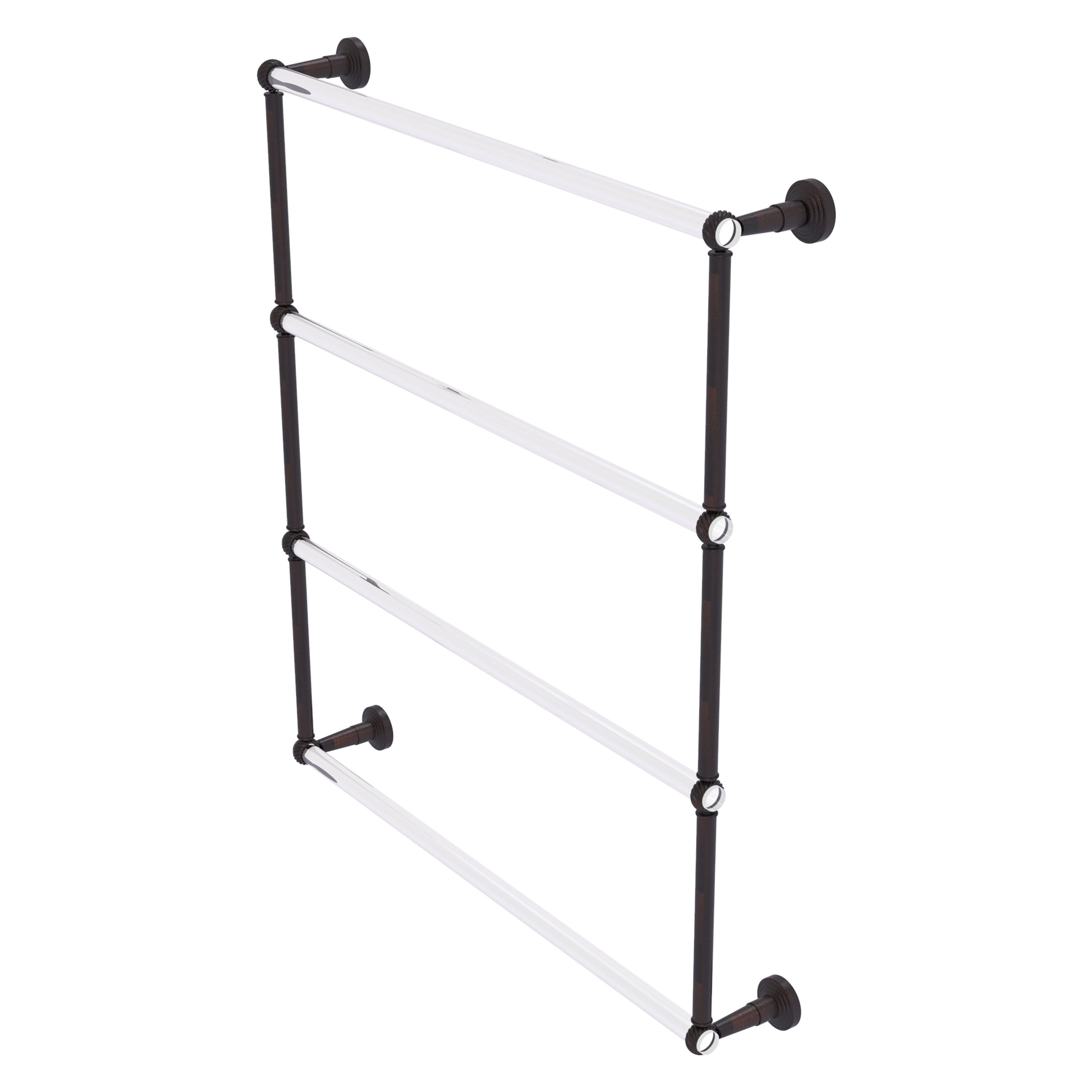 Allied Brass PB-28T-30-VB Pacific Beach 30-in double Venetian Bronze Wall mount 4-tier Towel Bar