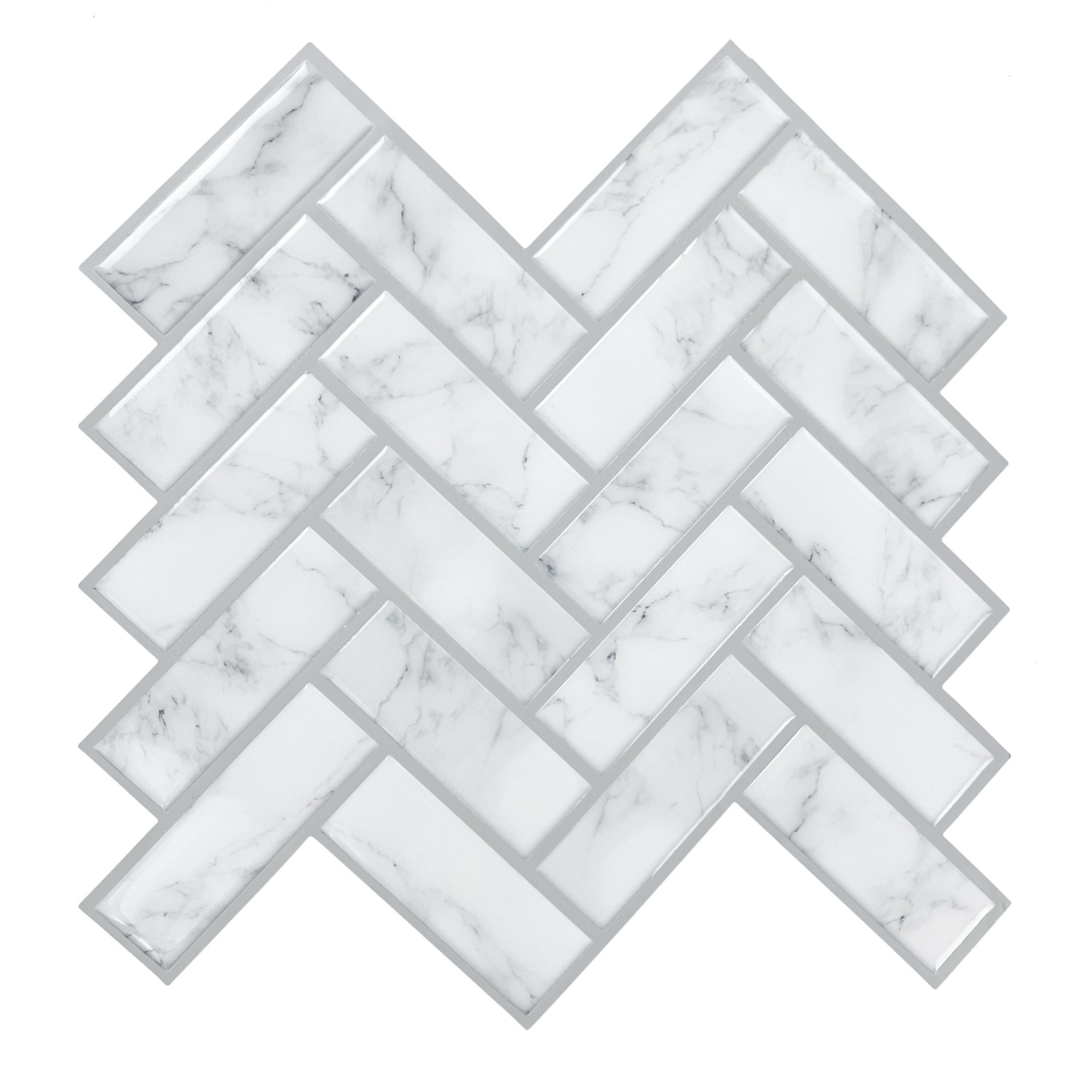 RoomMates TIL5049FLT 10.5-Inches W x 10.5-Inches H Self-adhesive White Geometric Wall Decal