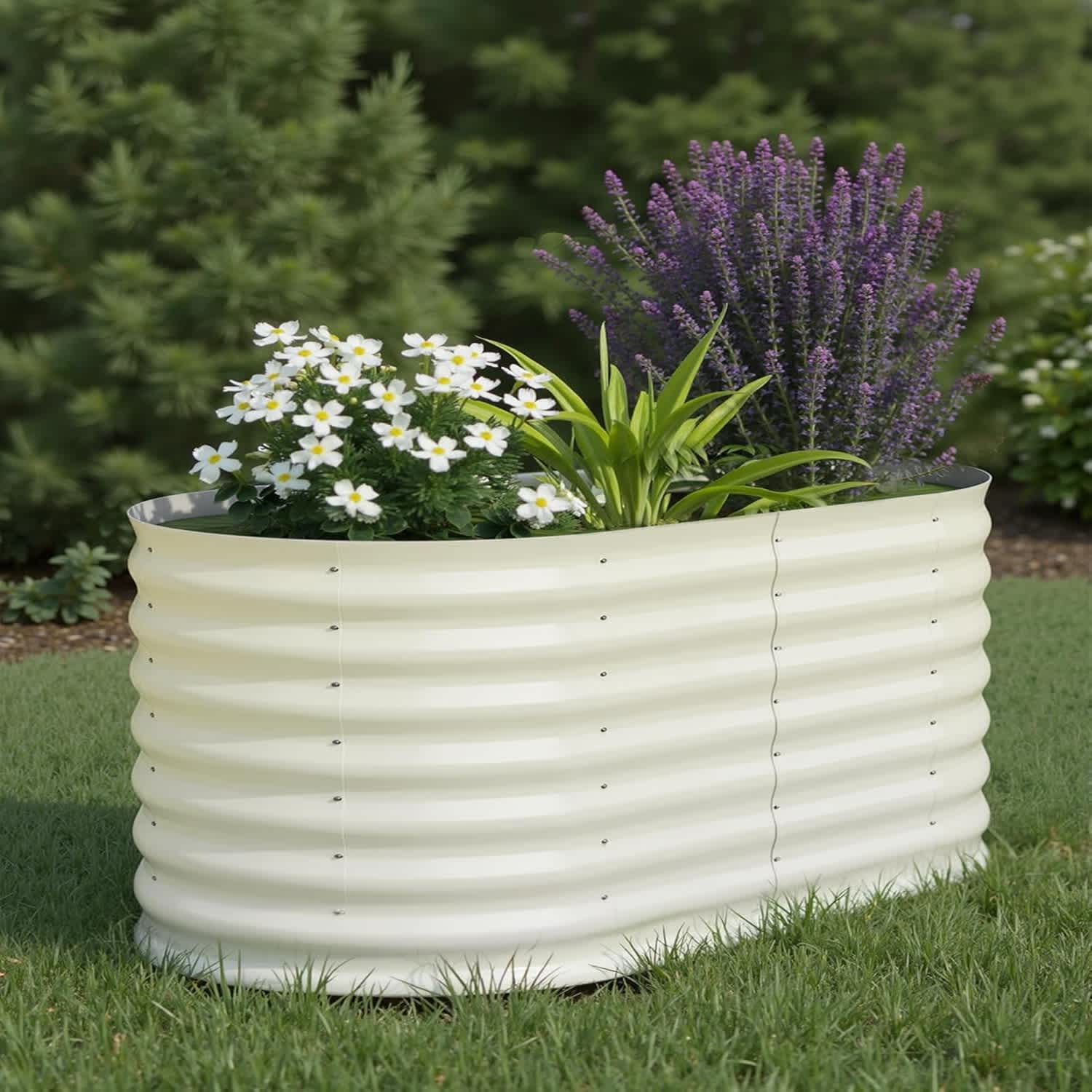 Qeetex LSHQQPHO-15EZX72C 4x2x2ft Steel Raised Garden Bed Kit