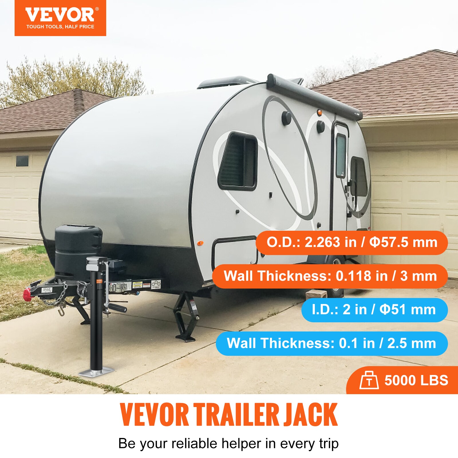 VEVOR GJSTCQ5000LBSUBX1V0 jacks - View #3