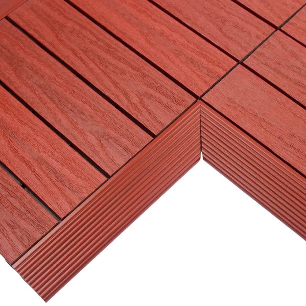 NewTechWood US-QD-IF-ZX-SR 2-in x 12-in 2 -Pack Swedish Red Prefinished Composite Deck tile transition ( 0.5-sq ft )
