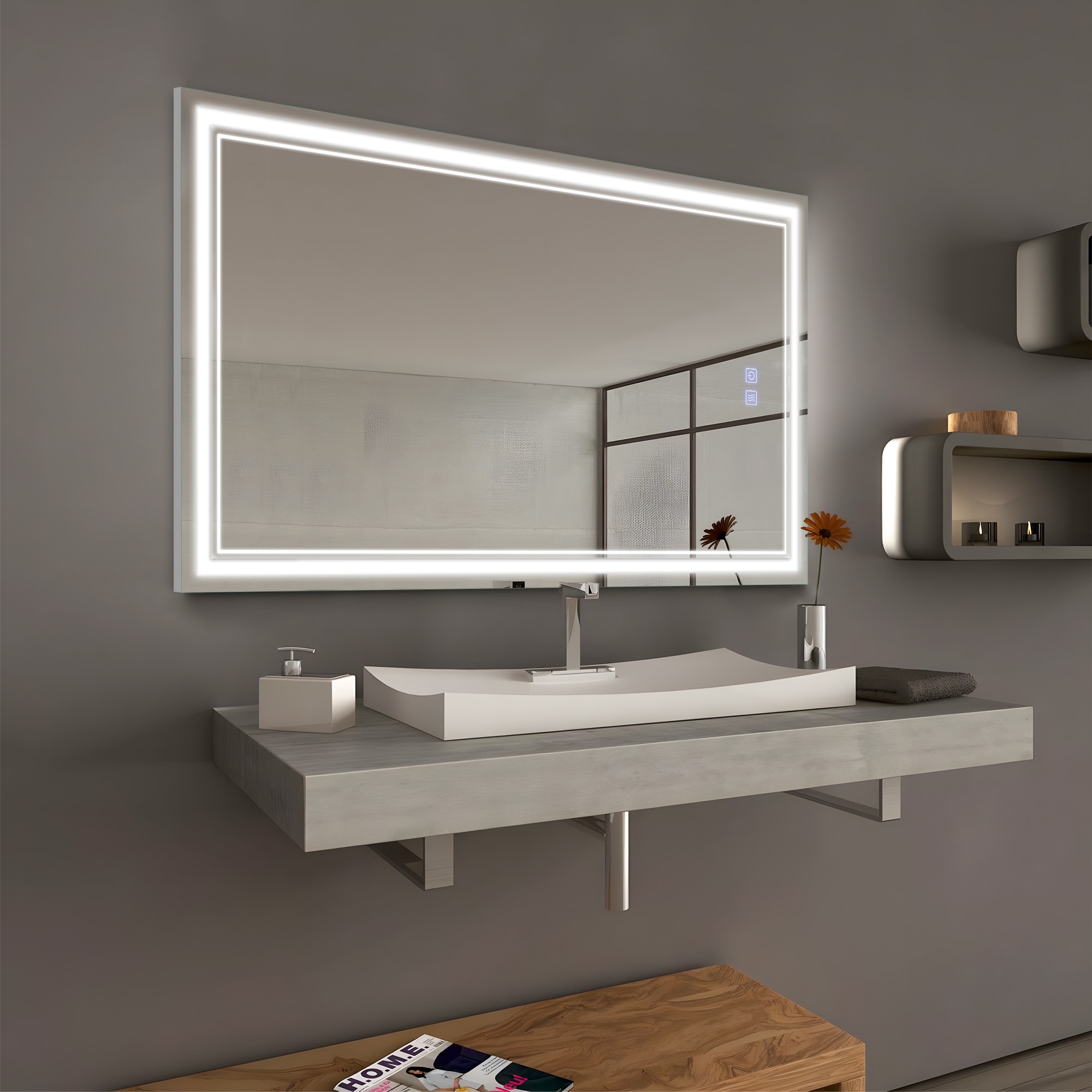 Dovelina LS-A-MR03078 Framed-Bath-Mirrors - View #2