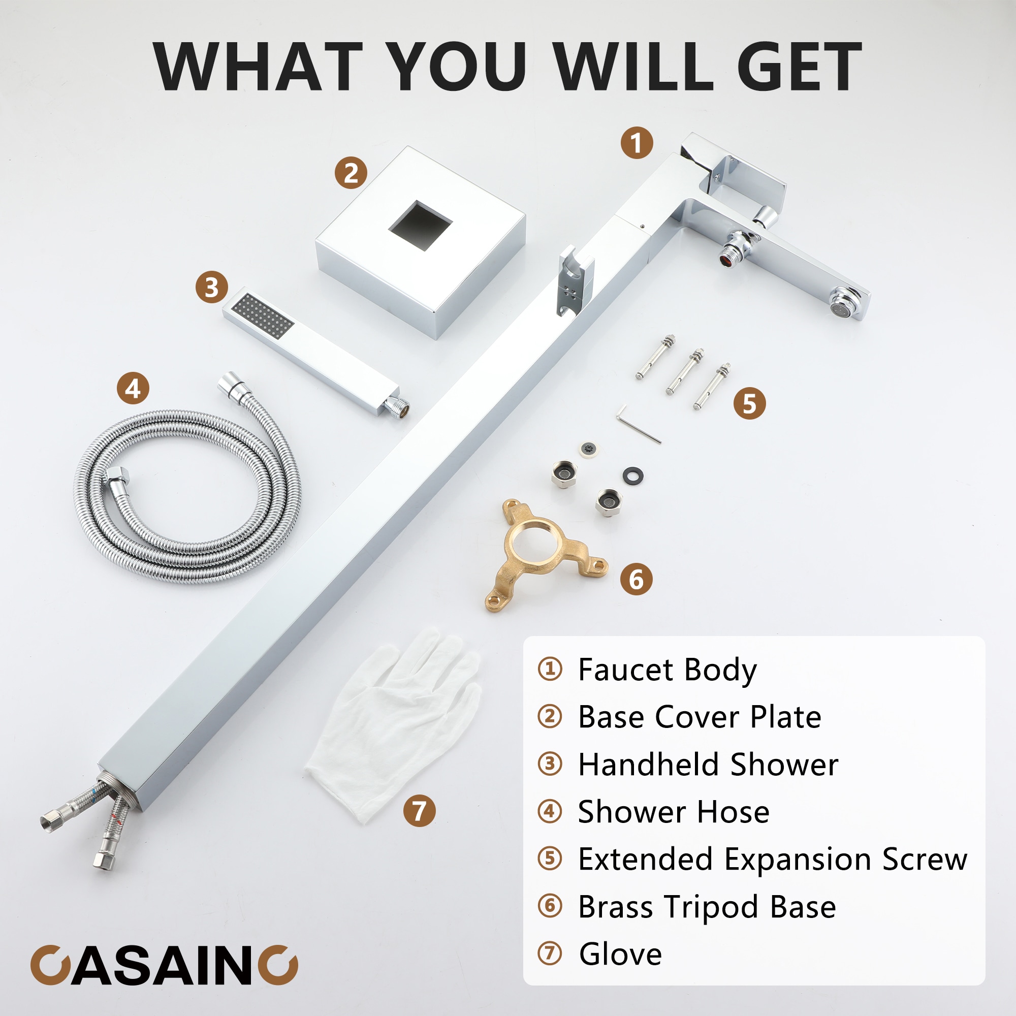 CASAINC TC08-CP Roman-Tub-Faucets - View #10